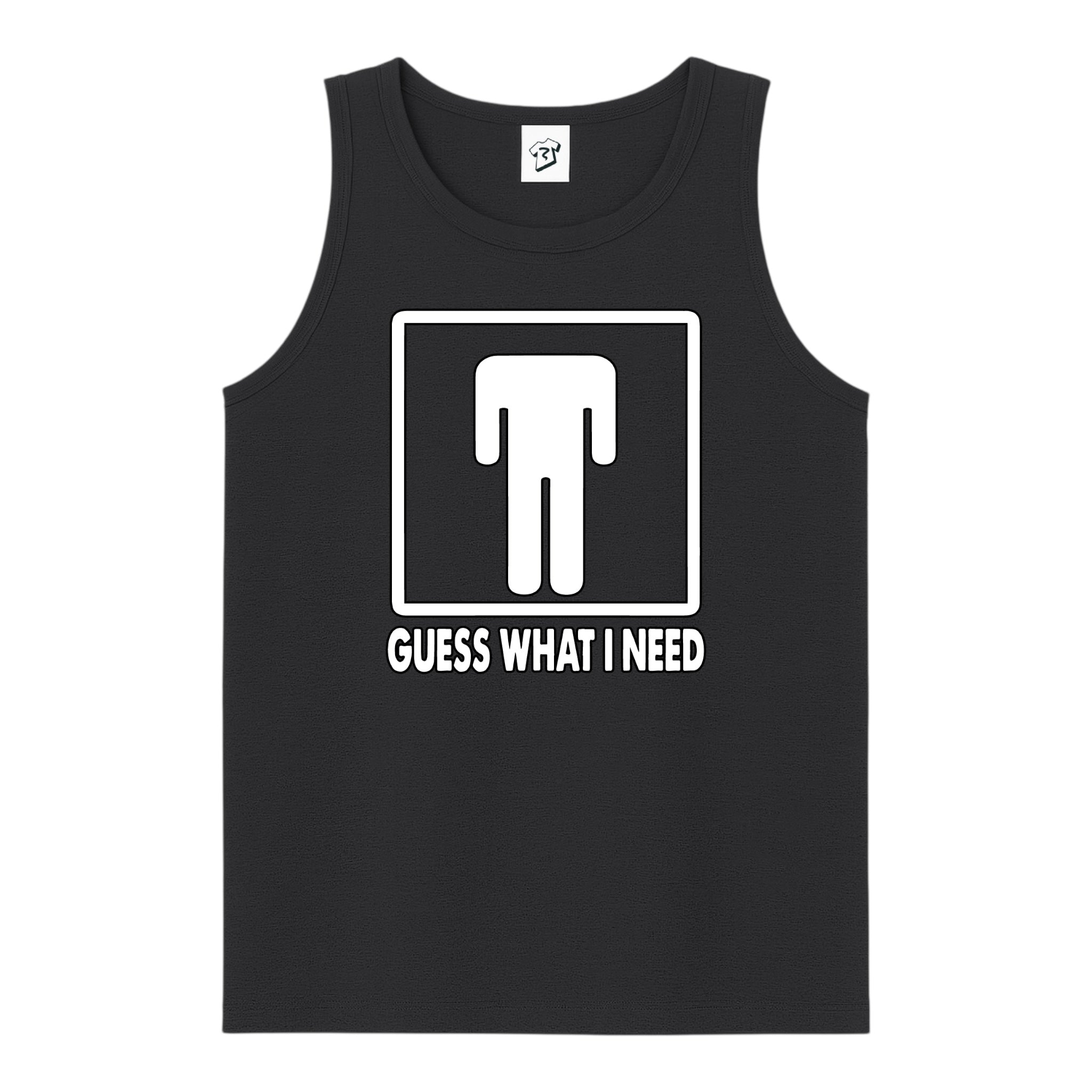 Tees Club tank top Guess What I Need - Tank Top Navy Size M detail