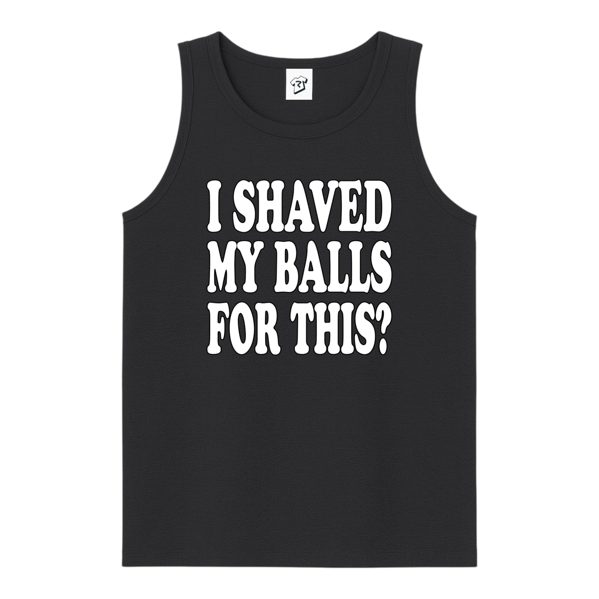 Tees Club tank top I Shaved My Balls for This? - Tank Top Navy Size S back view