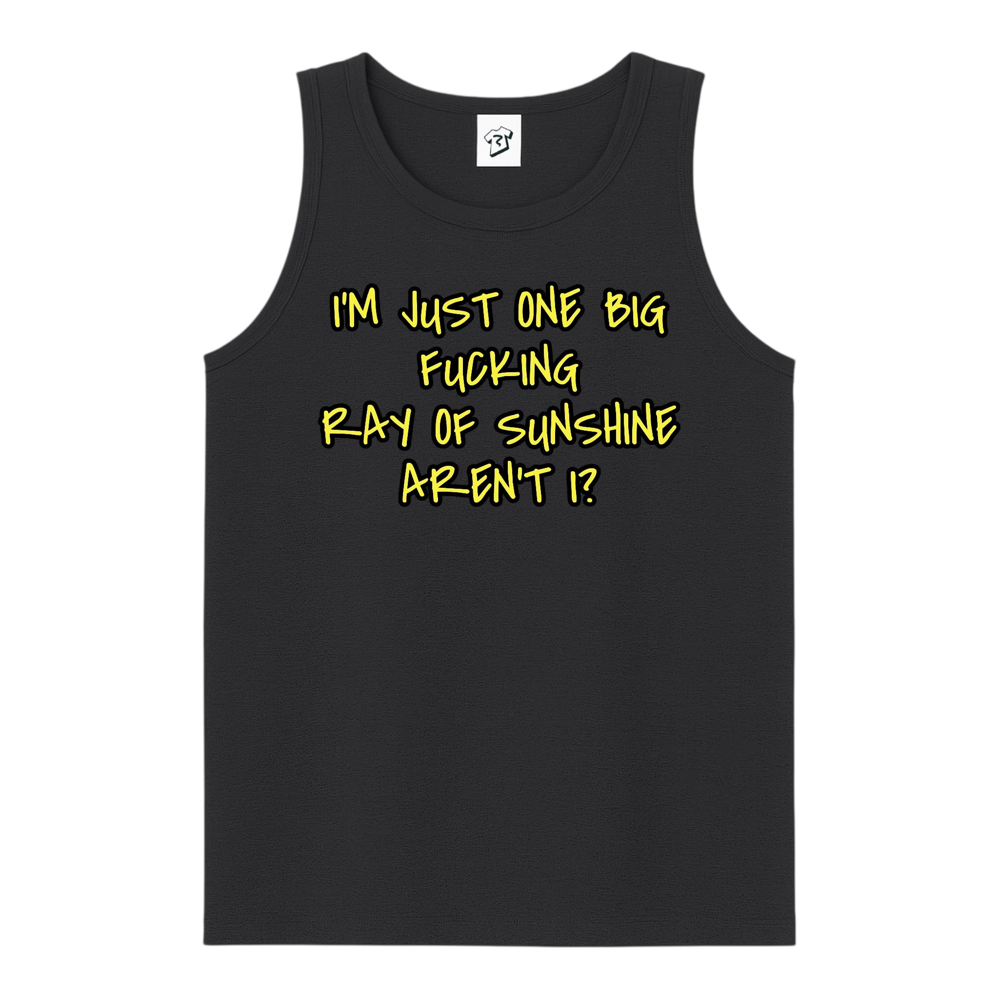 Tees Club tank top I'm Just One Big Fucking Ray of Sunshine - Tank Top Navy Size L detail