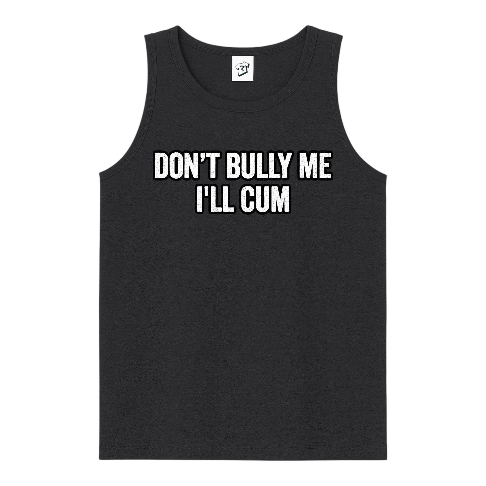 Tees Club tank top Don't Bully Me I'll Cum - Tank Top Navy Size S back view