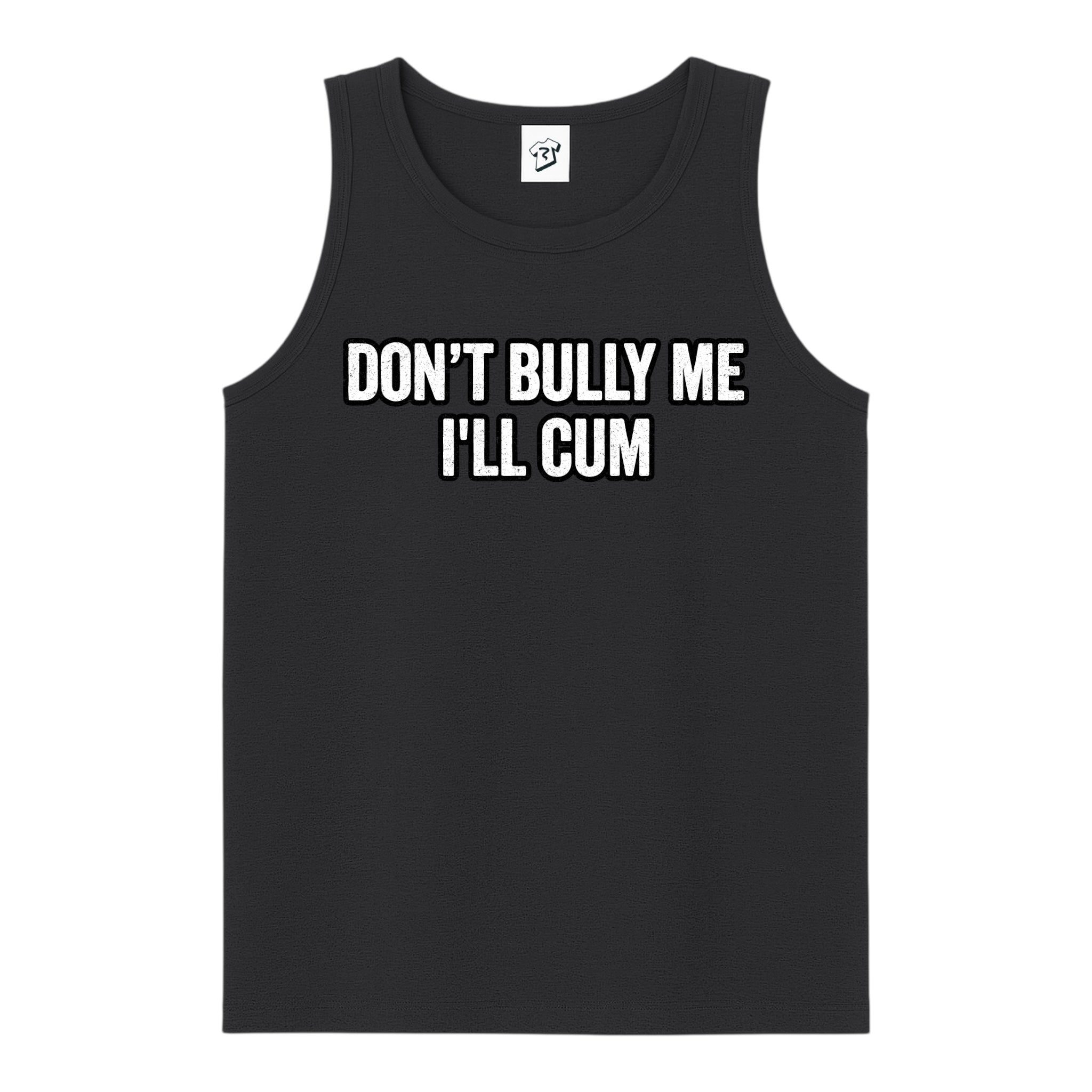 Tees Club tank top Don't Bully Me I'll Cum - Tank Top Navy Size S back view