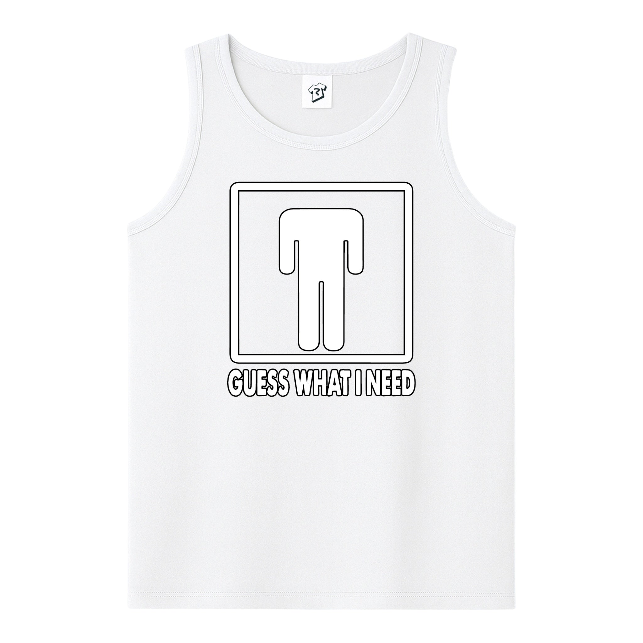 Tees Club tank top Guess What I Need - Tank Top Navy Size L detail