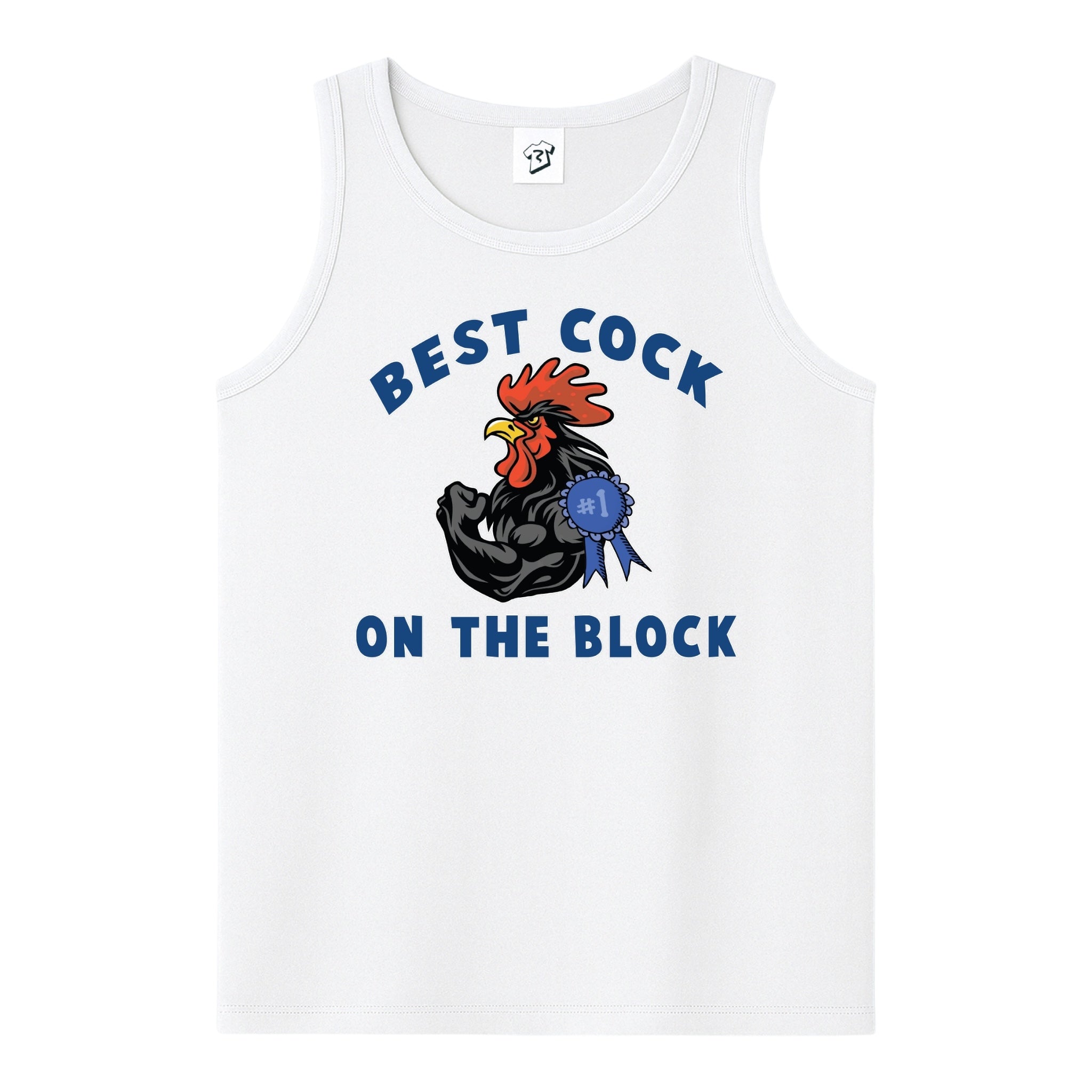 Tees Club tank top Best Cock On The Block - Tank Top Navy Size L detail