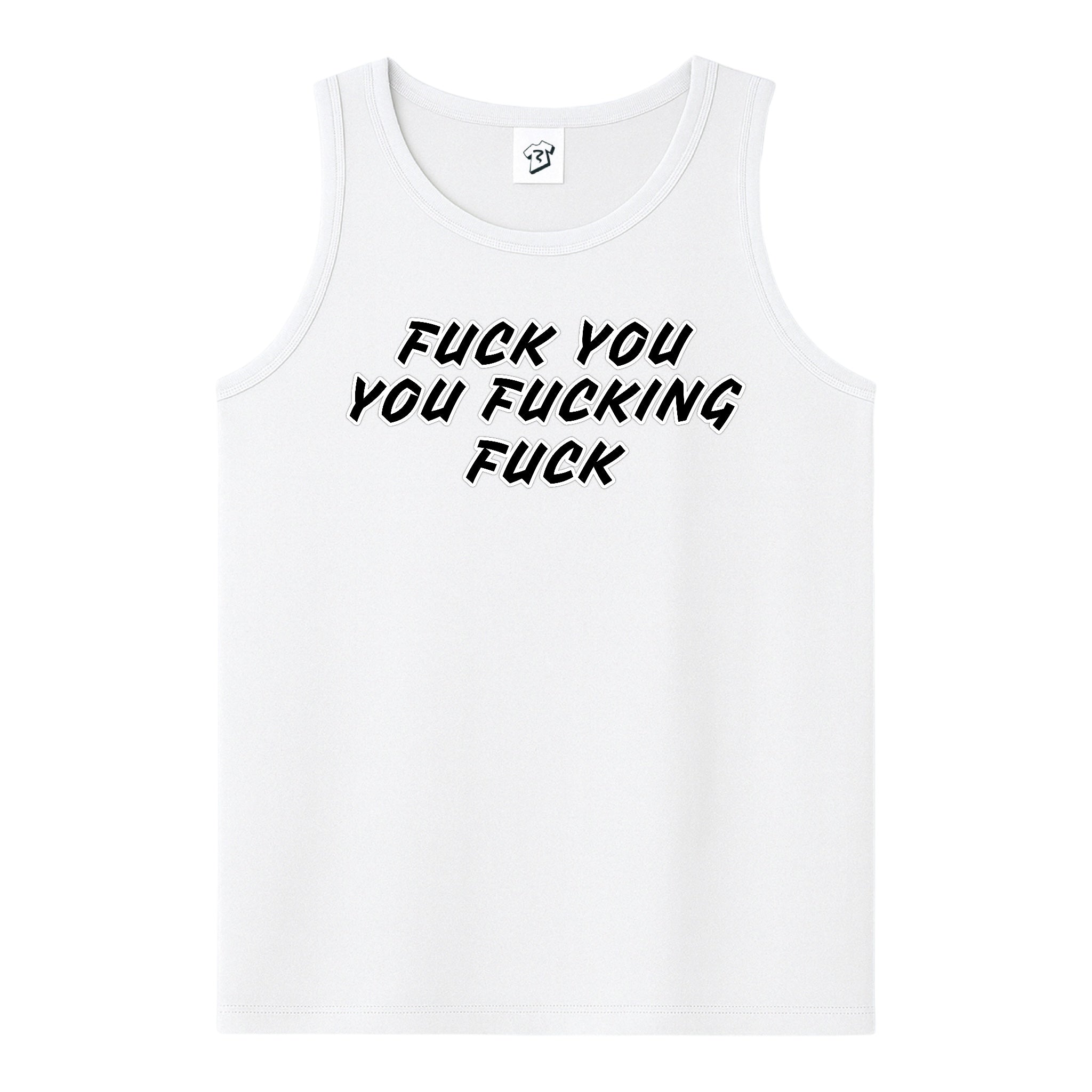 Tees Club tank top Fuck You You Fucking Fuck - Tank Top Navy Size L detail