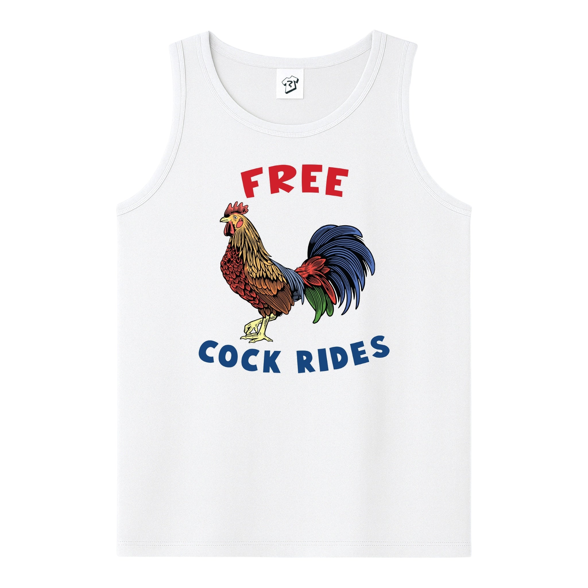 Tees Club tank top Free Cock Rides - Tank Top Navy Size L detail