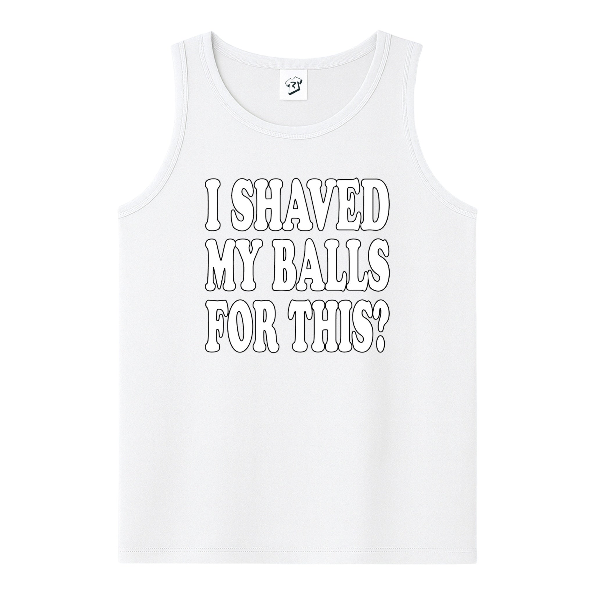 Tees Club tank top I Shaved My Balls for This? - Tank Top Navy Size L detail