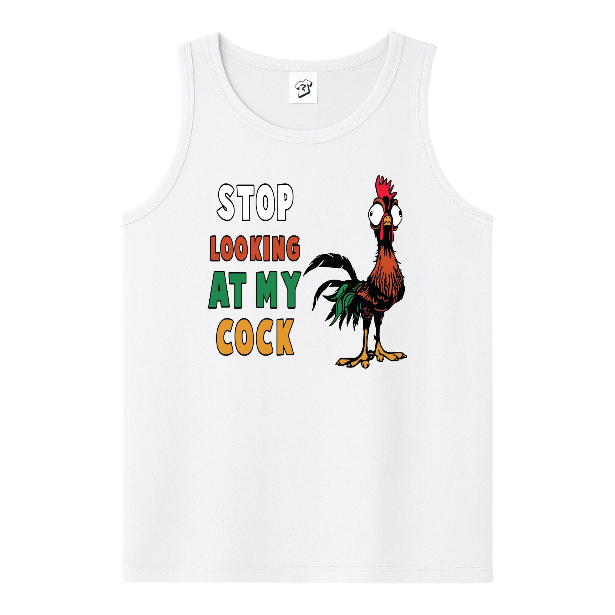 Tees Club tank top Stop Looking At My Cock - Tank Top Navy Size L detail