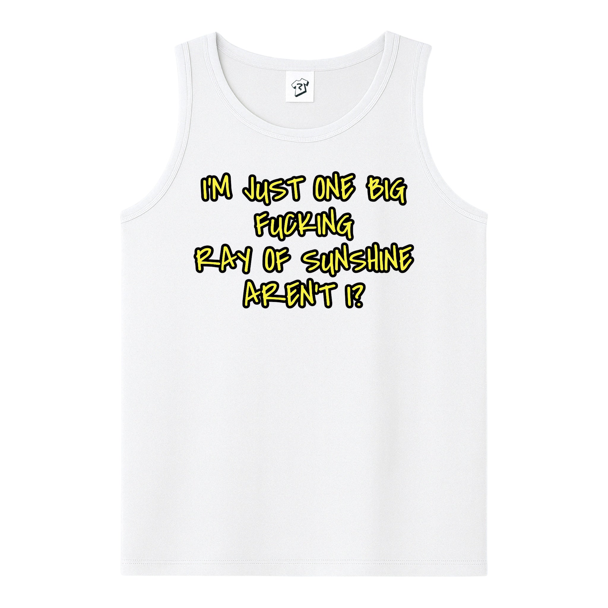 Tees Club tank top I'm Just One Big Fucking Ray of Sunshine - Tank Top Navy Size L detail
