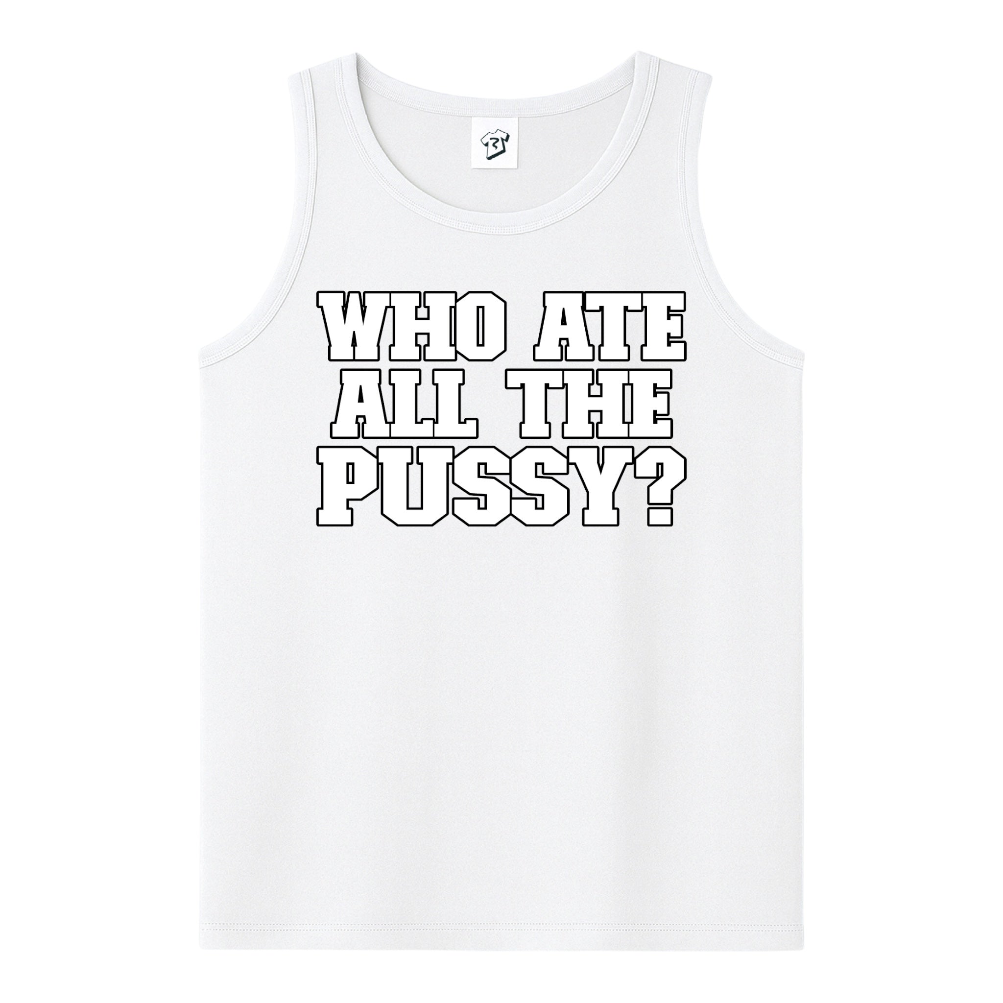 Tees Club tank top Who Ate All The Pussy? - Tank Top Navy Size L detail