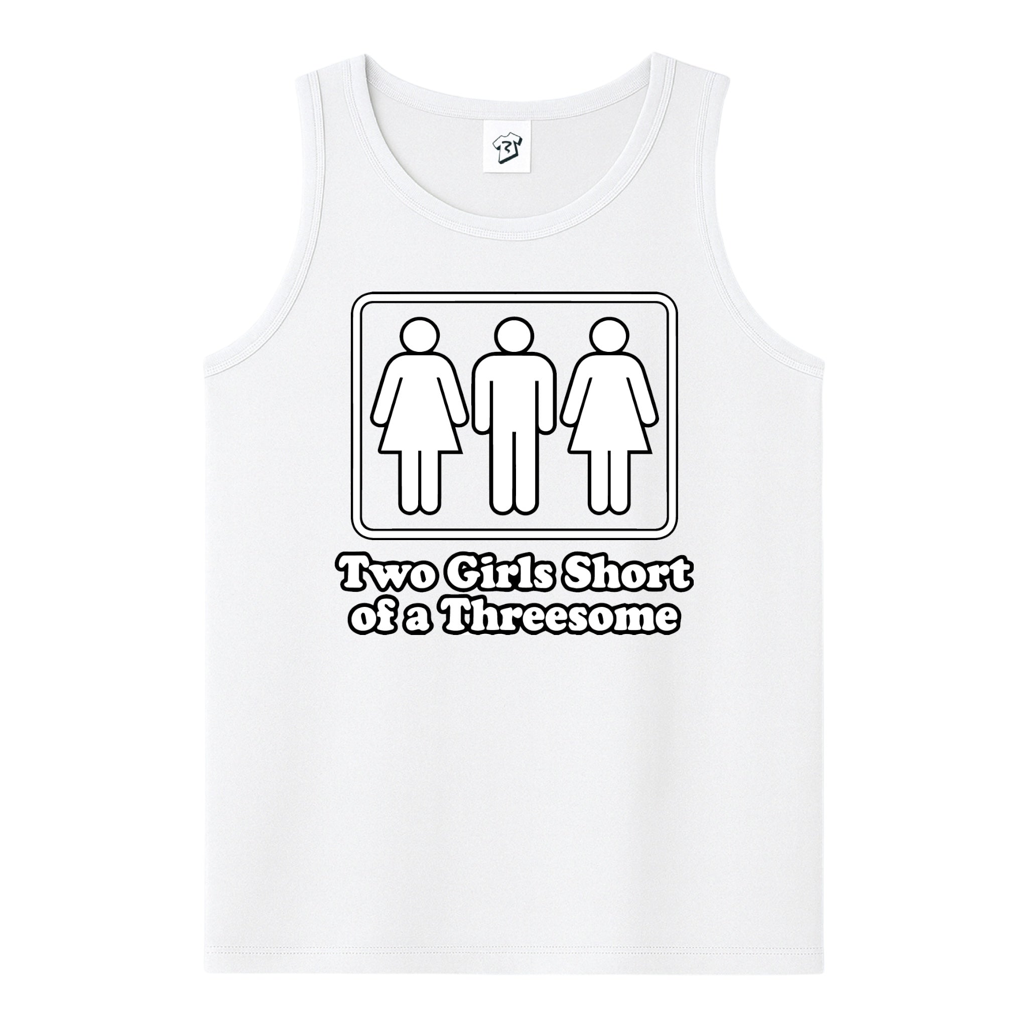 Tees Club tank top Two Girls Short of a Threesome - Tank Top Navy Size L detail