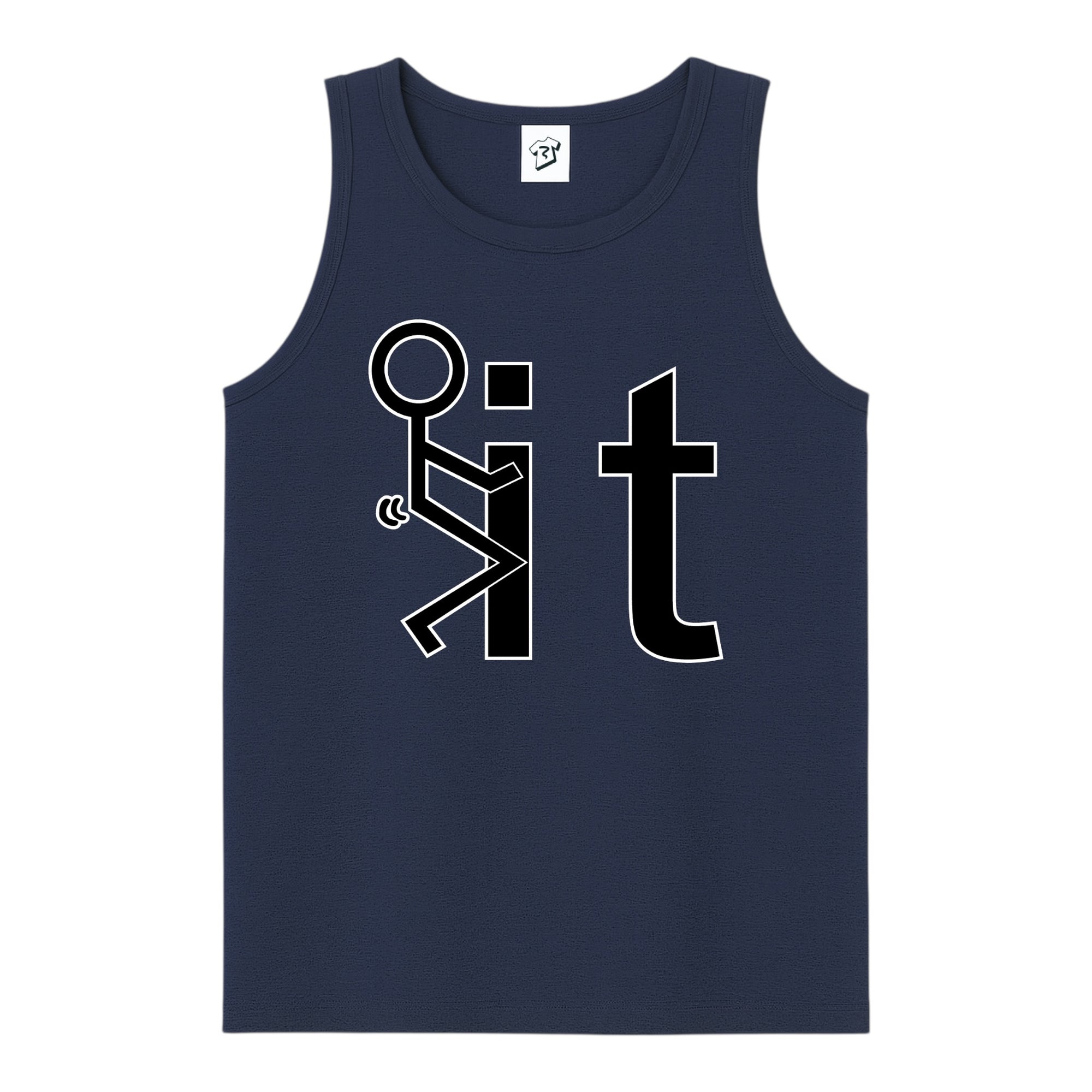 Tees Club tank top Fuck It - Tank Top Navy Size S back view