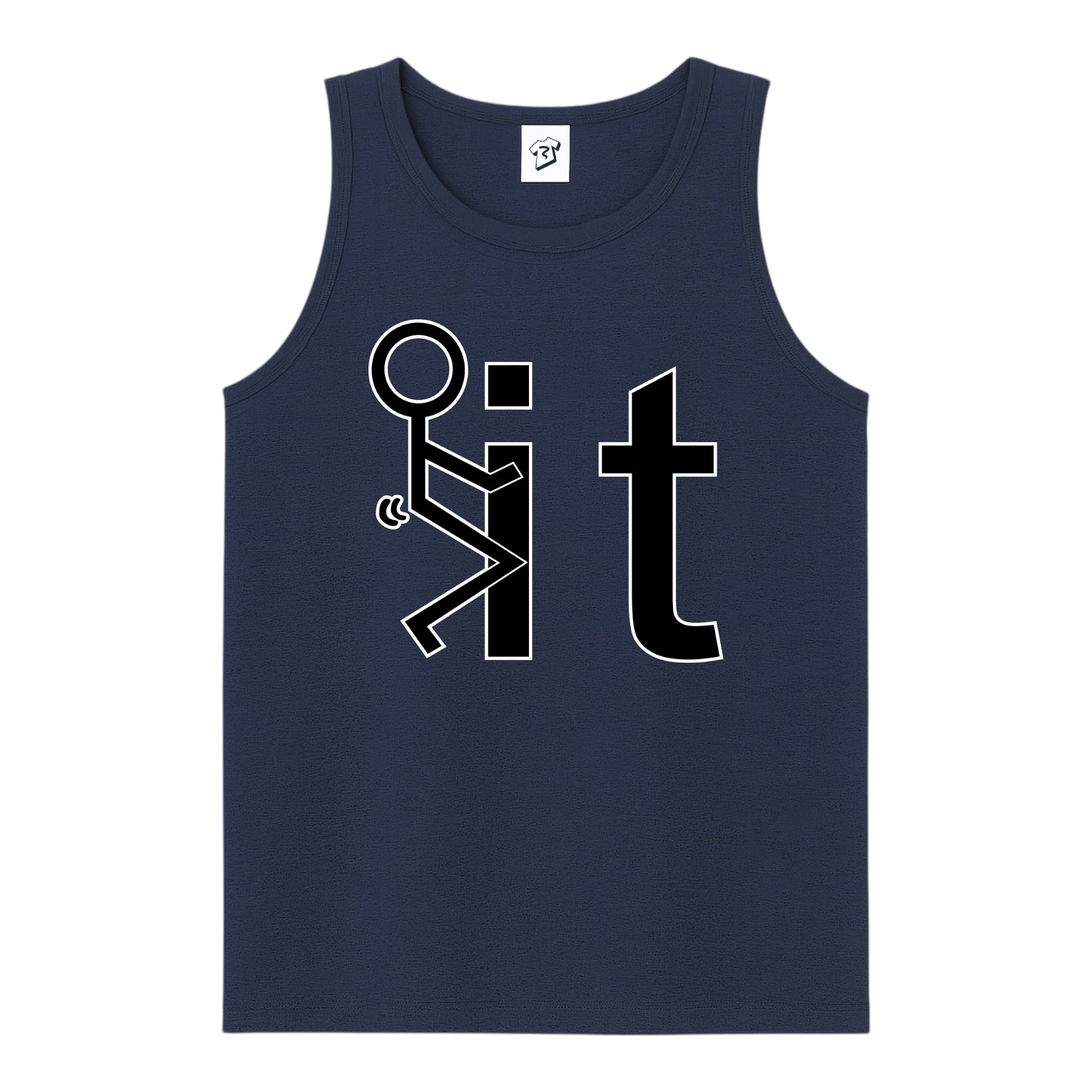Tees Club tank top Fuck It - Tank Top Navy Size S back view