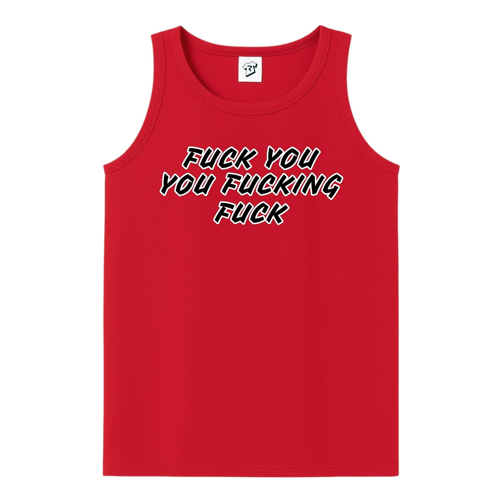 Tees Club tank top Fuck You You Fucking Fuck - Tank Top Navy Size L detail