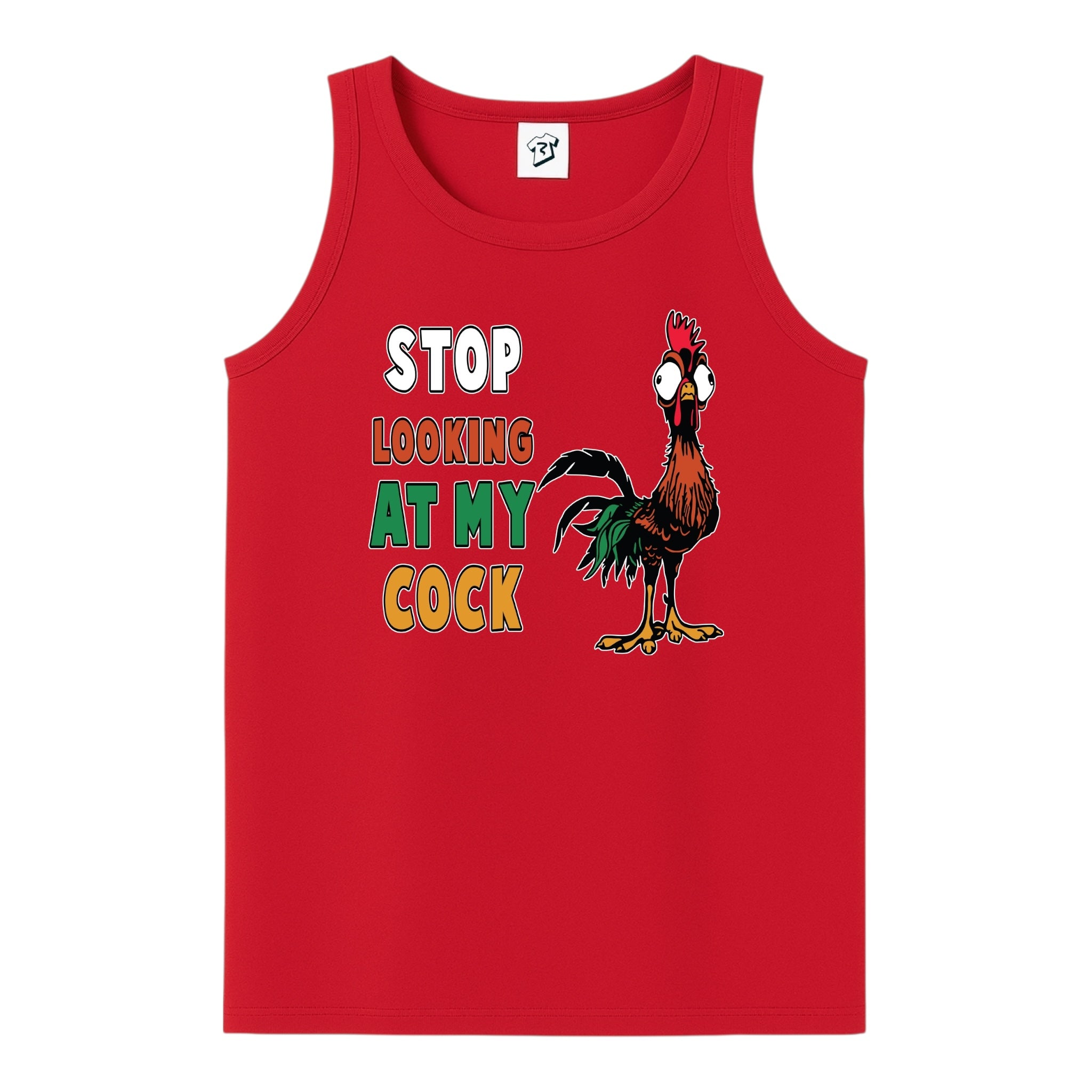 Tees Club tank top Stop Looking At My Cock - Tank Top Navy Size L detail