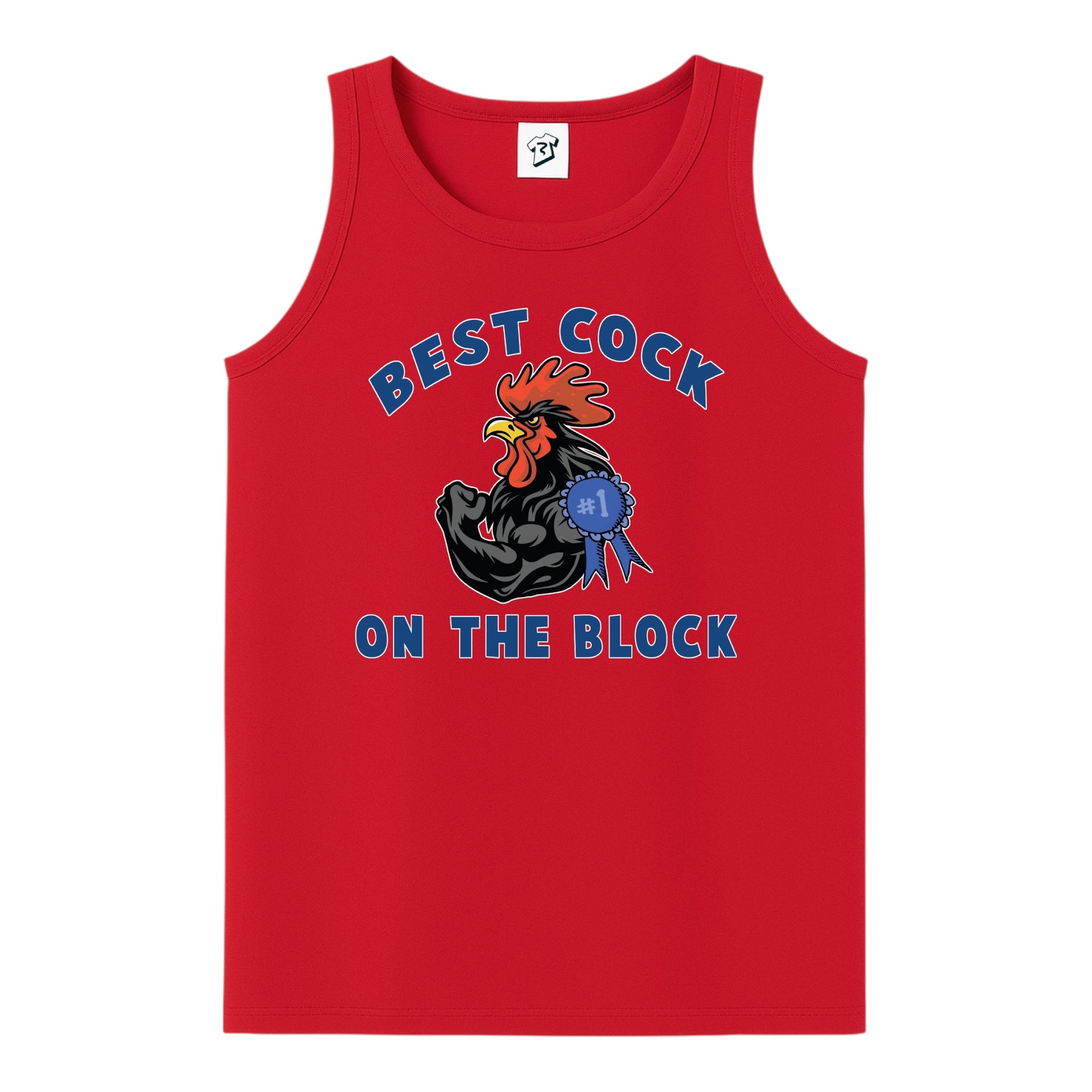 Tees Club tank top Best Cock On The Block - Tank Top Navy Size S front view