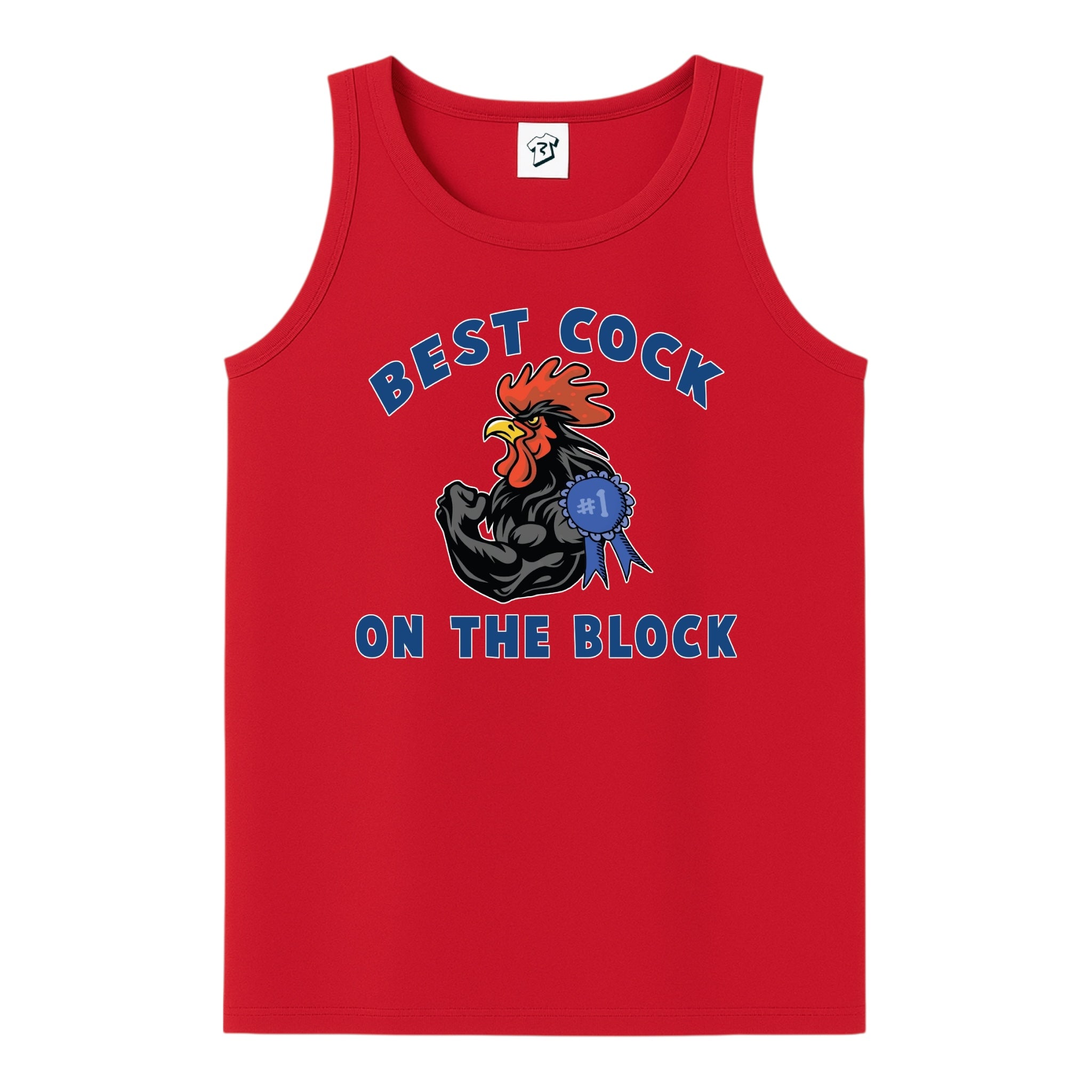 Tees Club tank top Best Cock On The Block - Tank Top Navy Size S front view