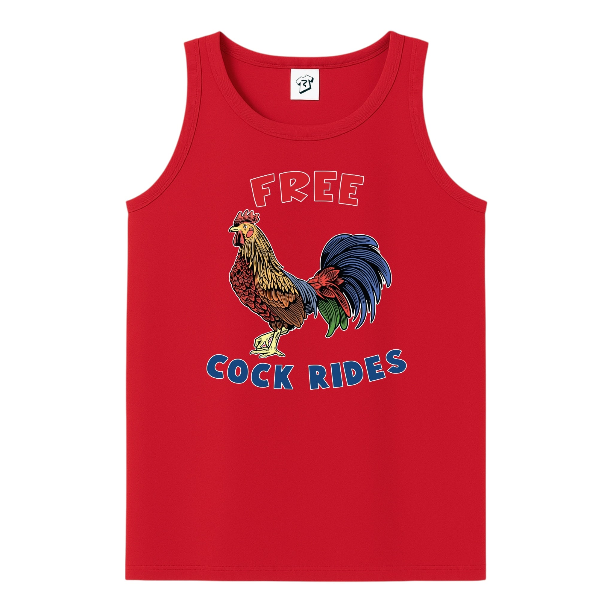 Tees Club tank top Free Cock Rides - Tank Top Navy Size L detail