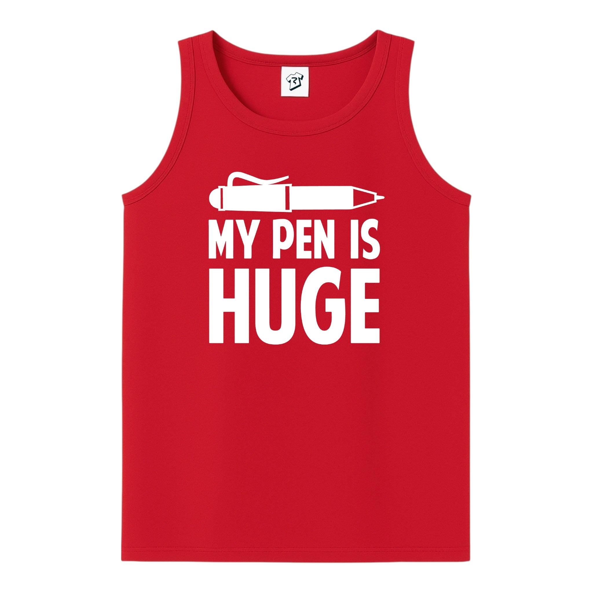 Tees Club tank top My Pen Is Huge - Tank Top Navy Size L detail