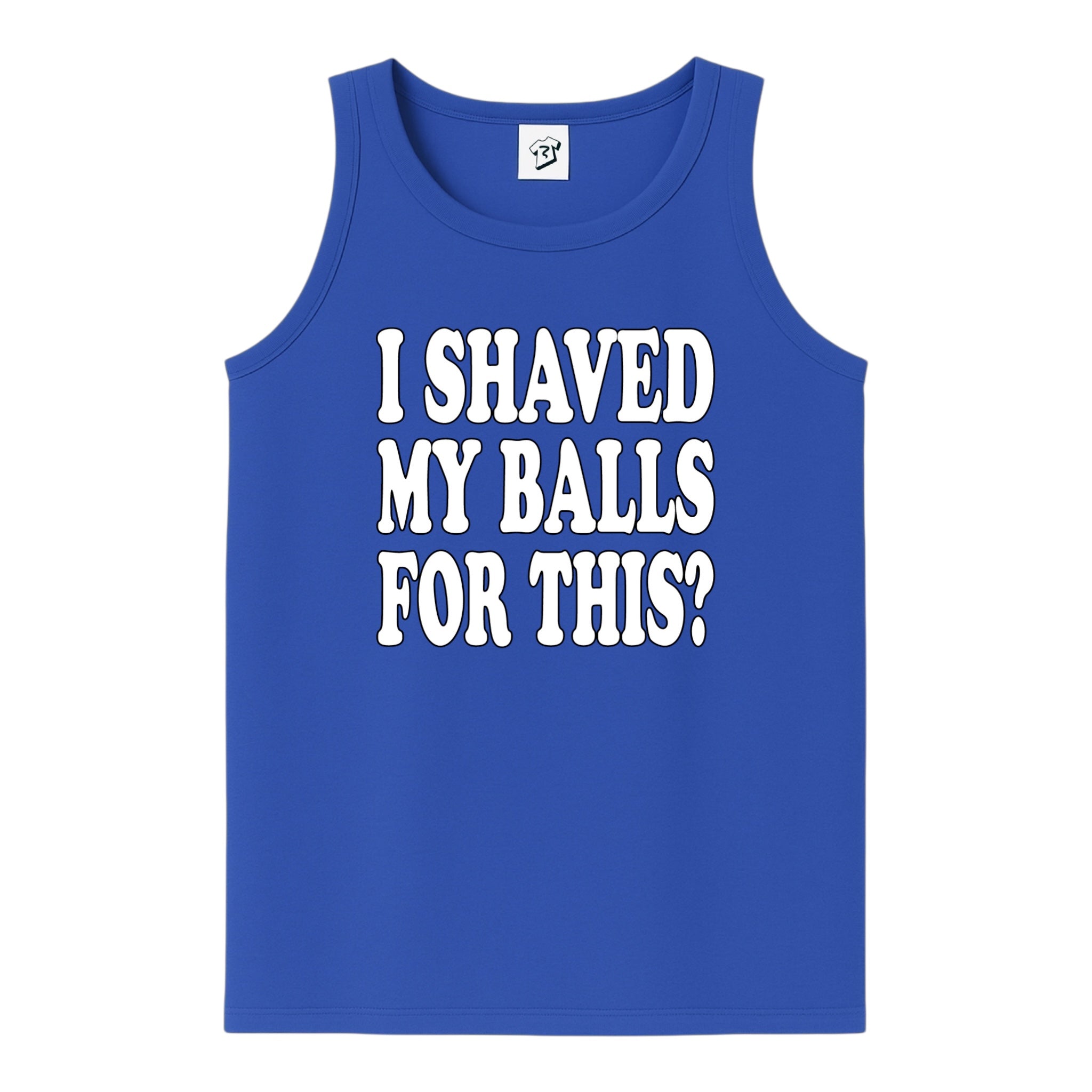 Tees Club tank top I Shaved My Balls for This? - Tank Top Navy Size M detail