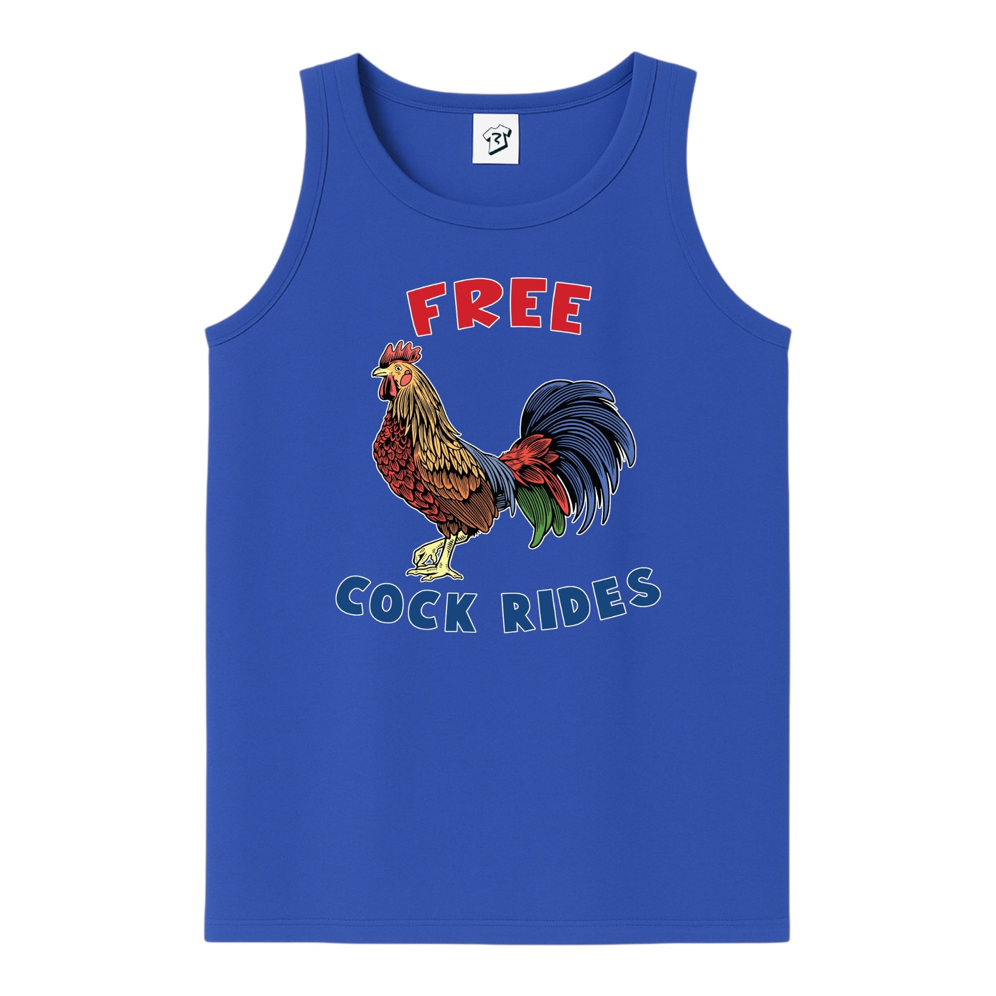 Tees Club tank top Free Cock Rides - Tank Top Navy Size M detail