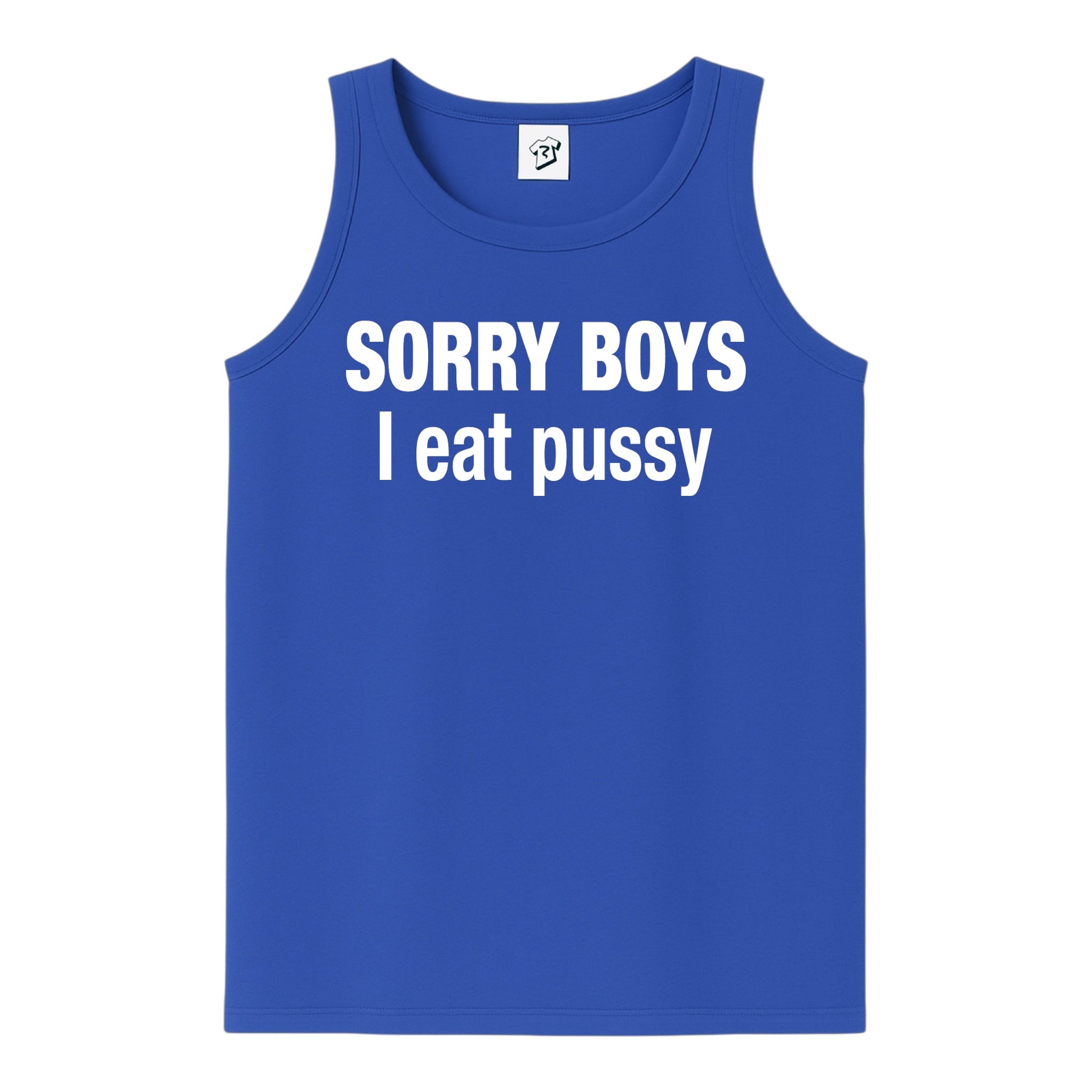 Tees Club tank top Sorry Boys I Eat Pussy - Tank Top Navy Size M detail