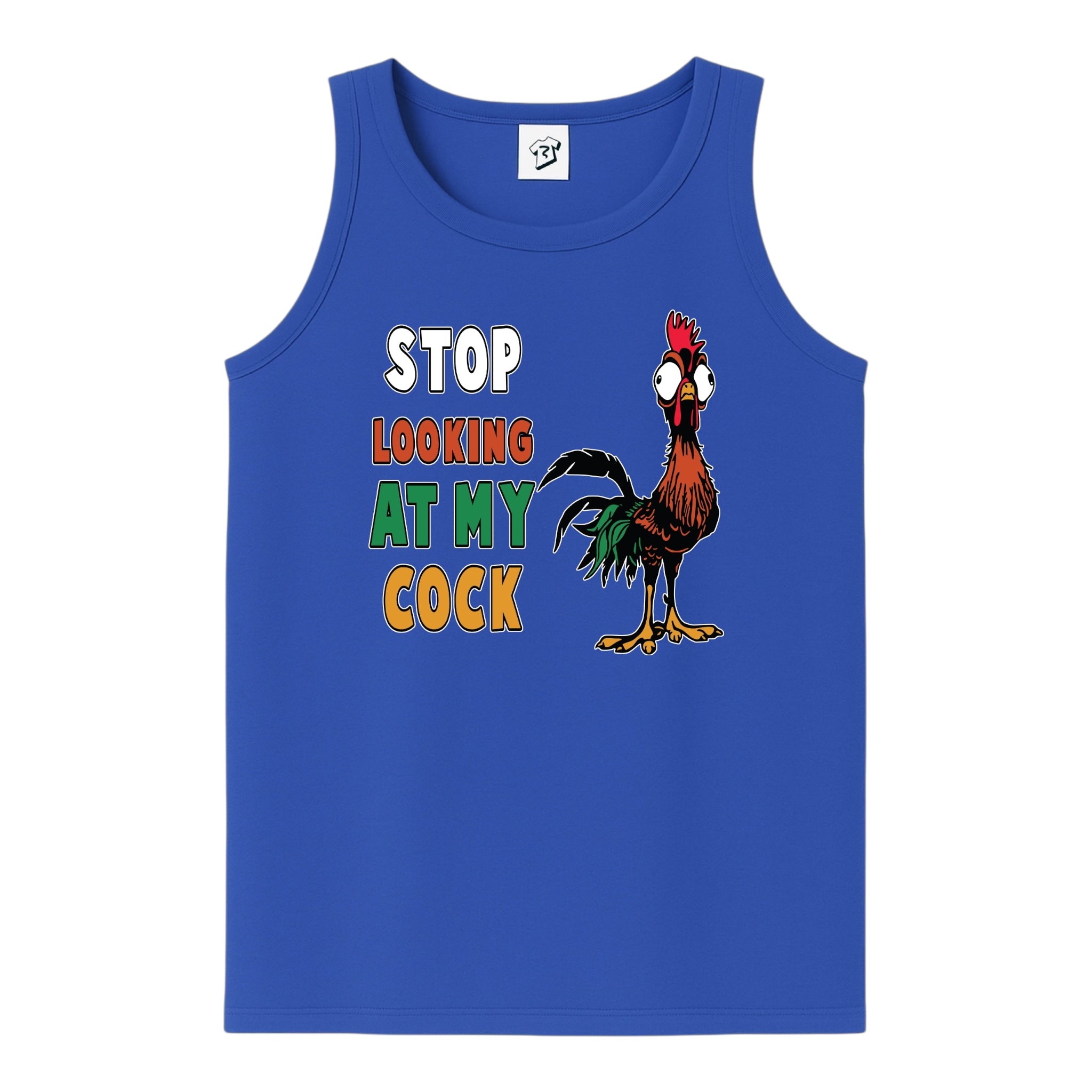 Tees Club tank top Stop Looking At My Cock - Tank Top Navy Size M detail