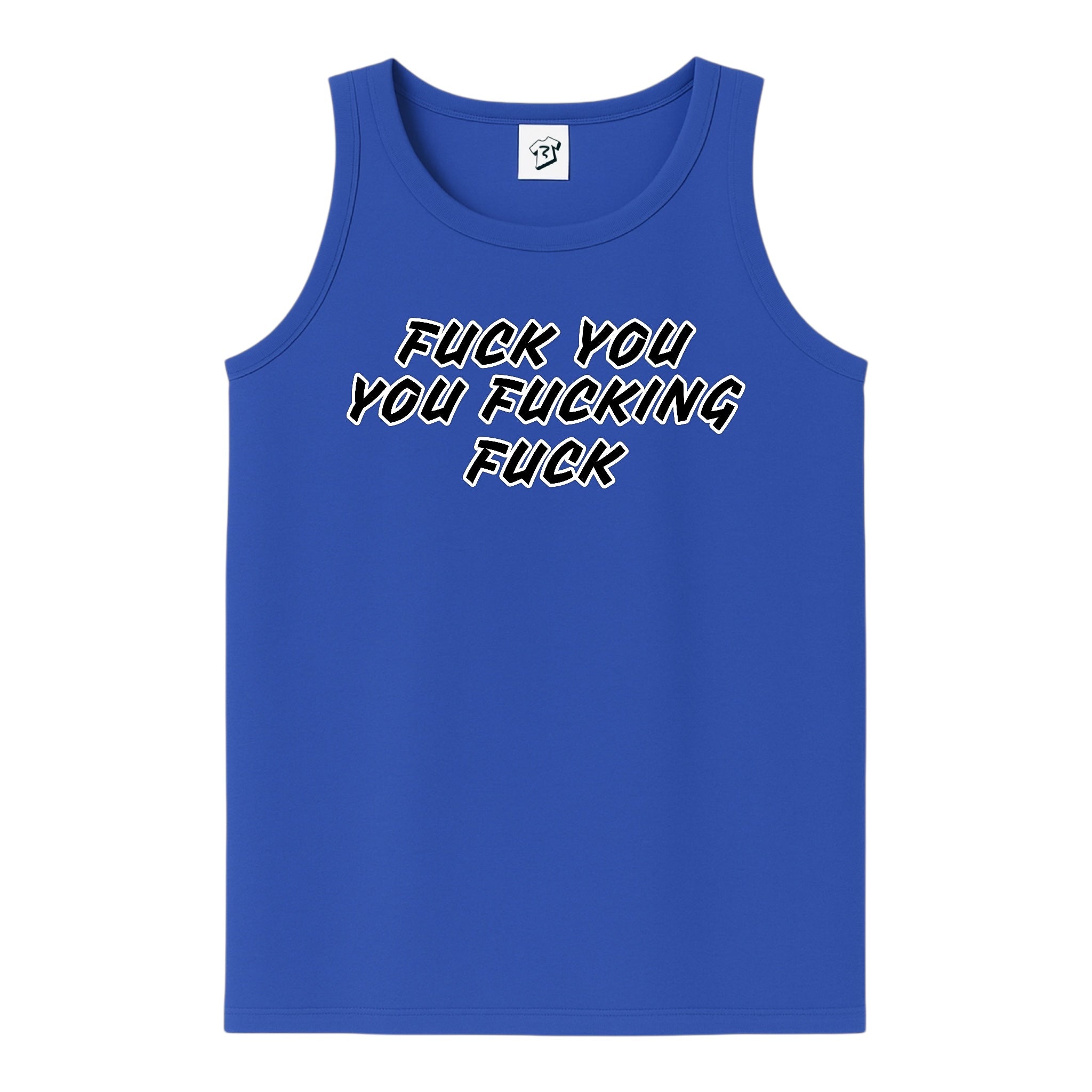 Tees Club tank top Fuck You You Fucking Fuck - Tank Top Navy Size M detail