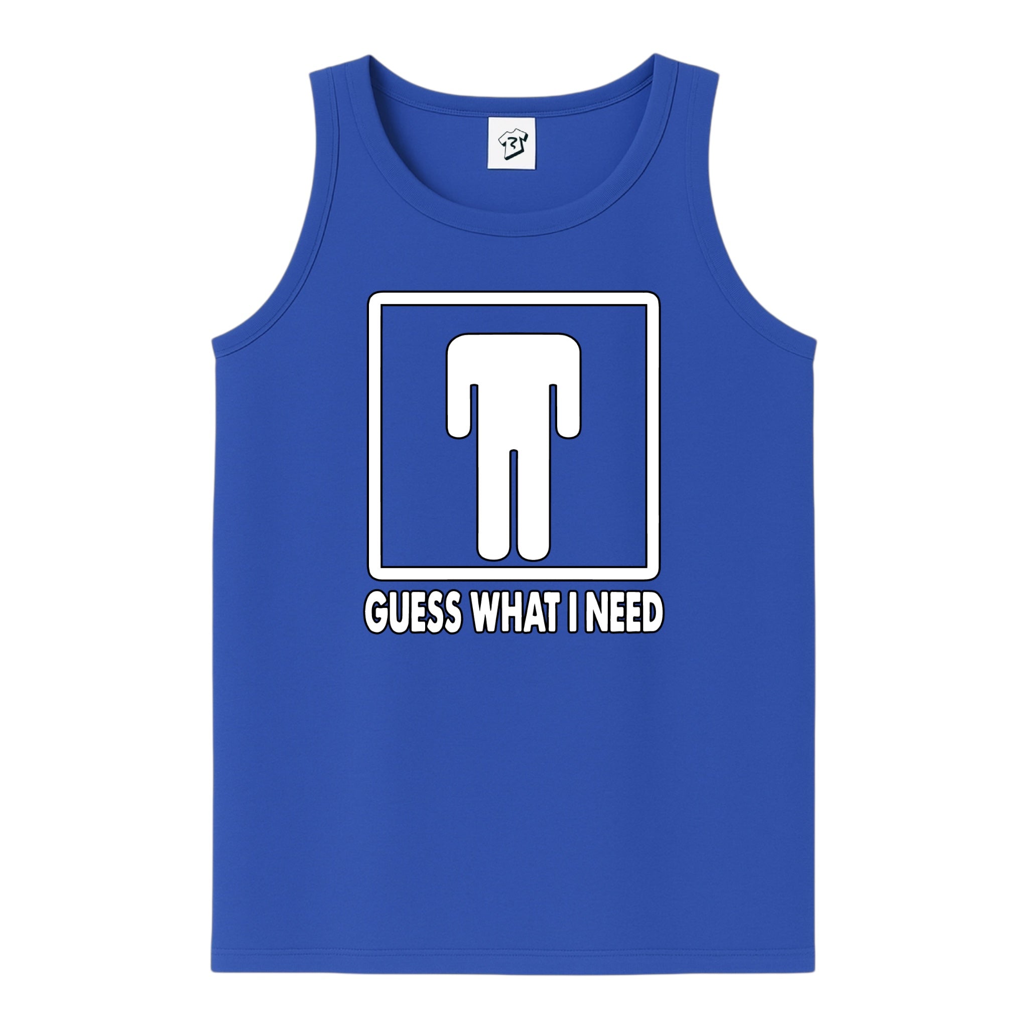 Tees Club tank top Guess What I Need - Tank Top Navy Size L detail