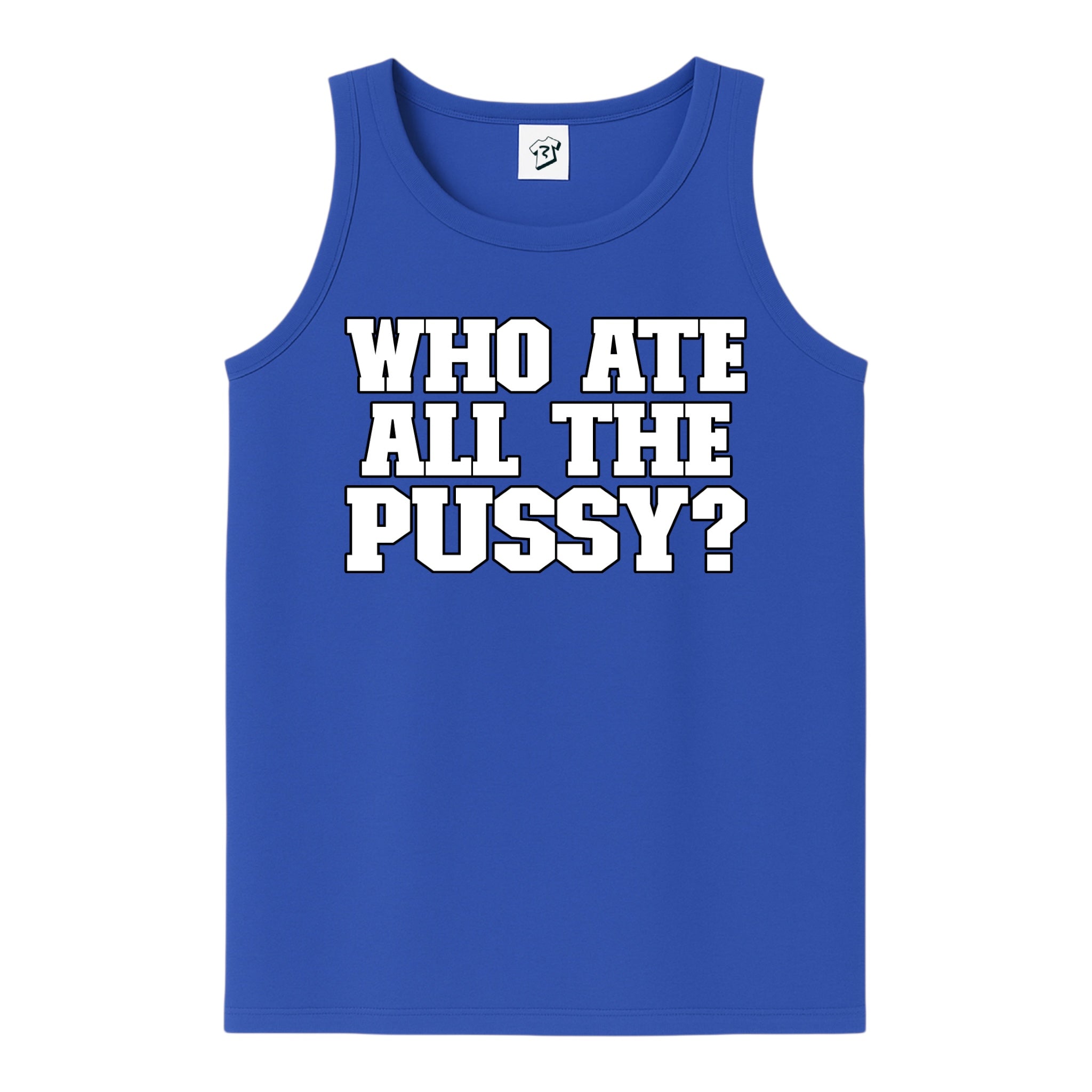 Tees Club tank top Who Ate All The Pussy? - Tank Top Navy Size M detail