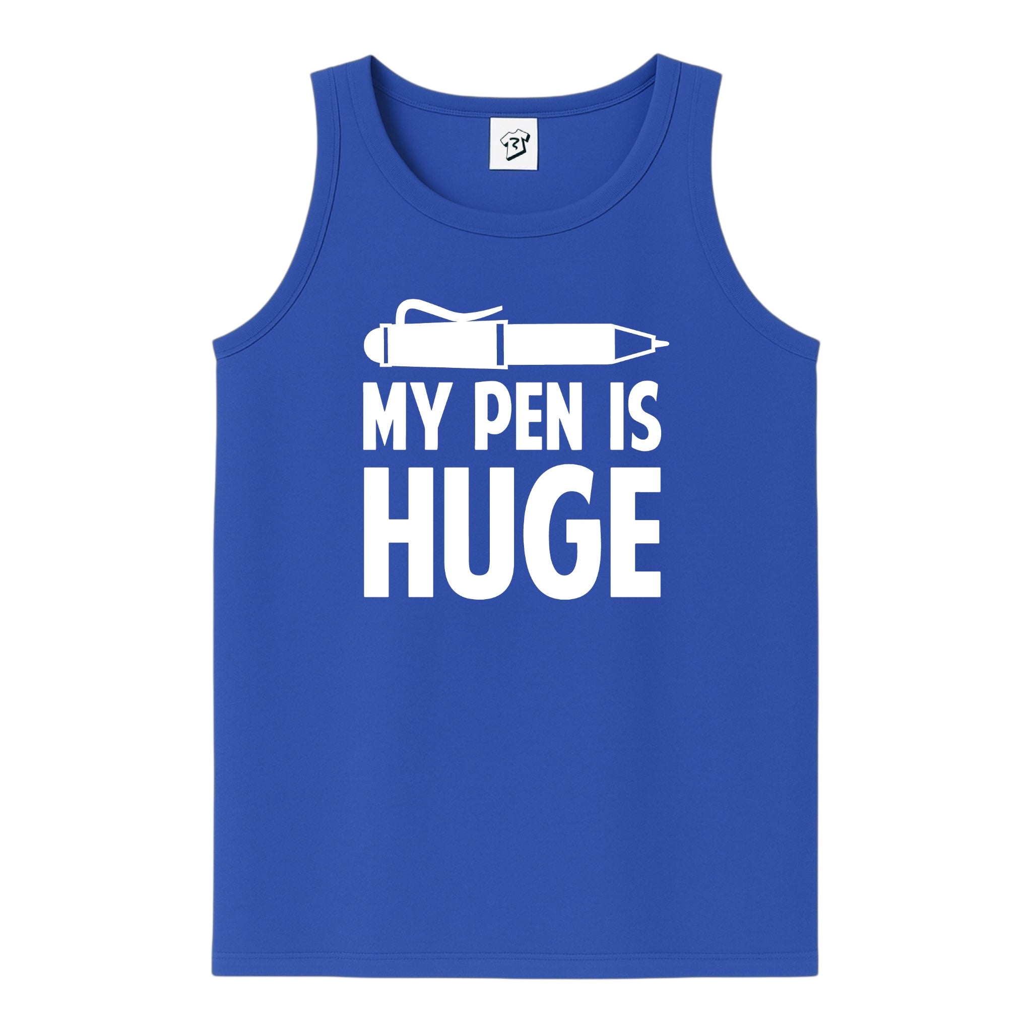 Tees Club tank top My Pen Is Huge - Tank Top Navy Size M detail