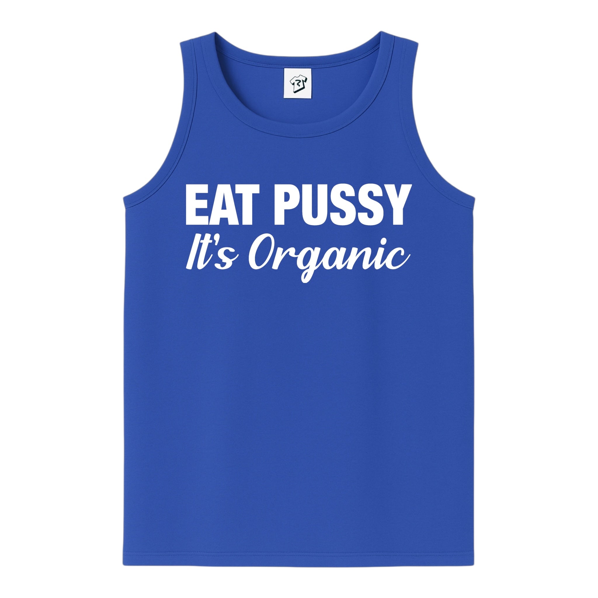 Tees Club tank top Eat Pussy It's Organic - Tank Top Navy Size M detail