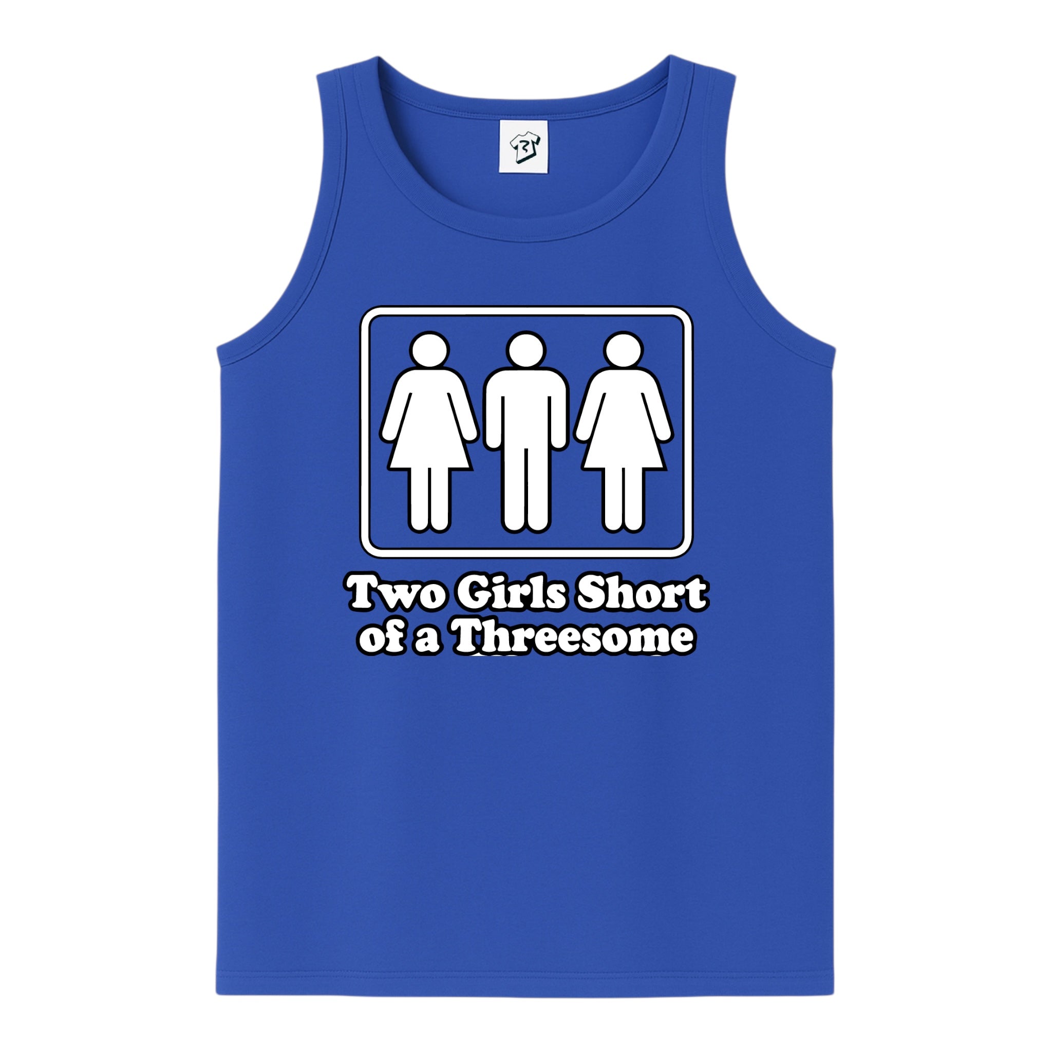Tees Club tank top Two Girls Short of a Threesome - Tank Top Navy Size M detail