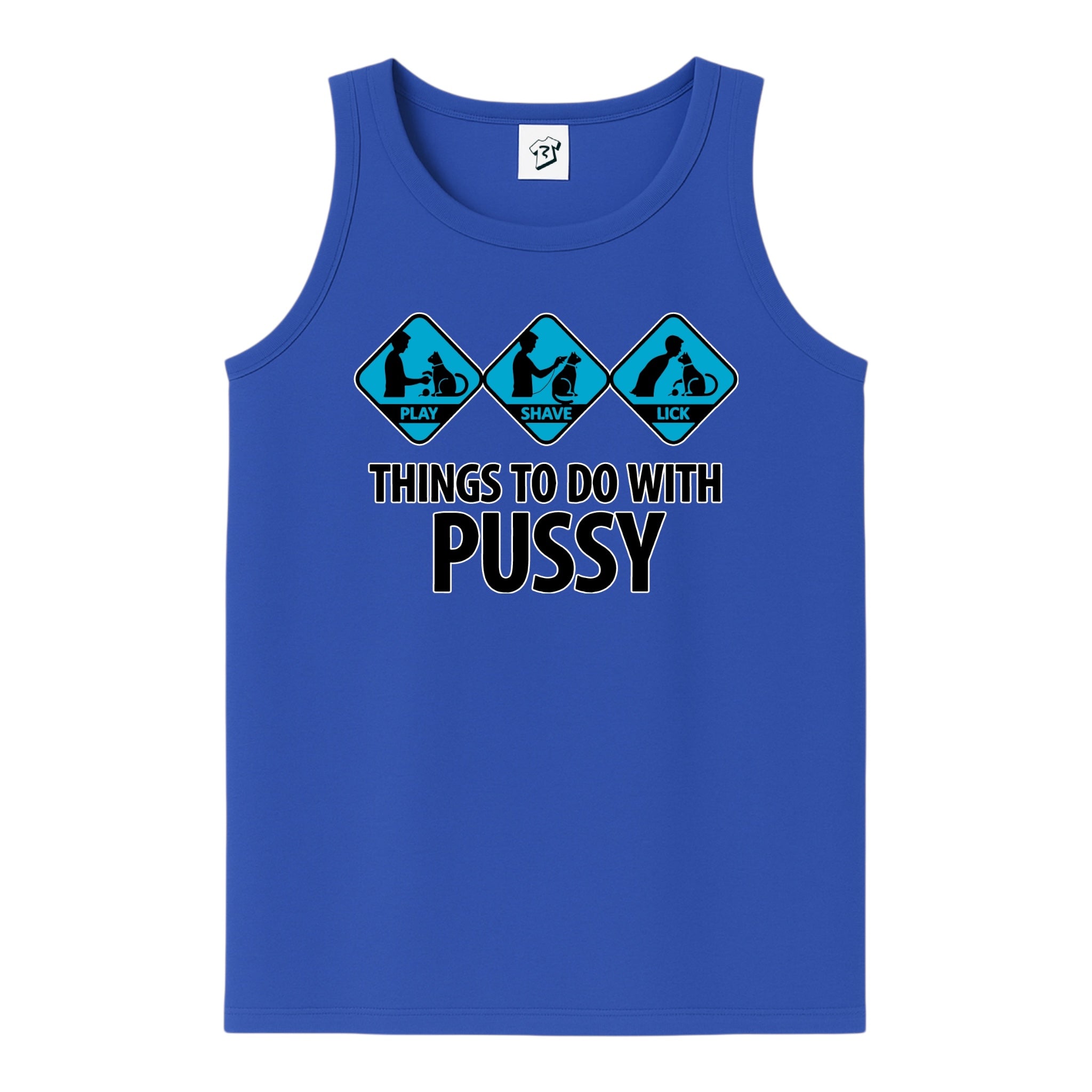 Tees Club tank top Things to Do With Pussy - Tank Top Navy Size M detail
