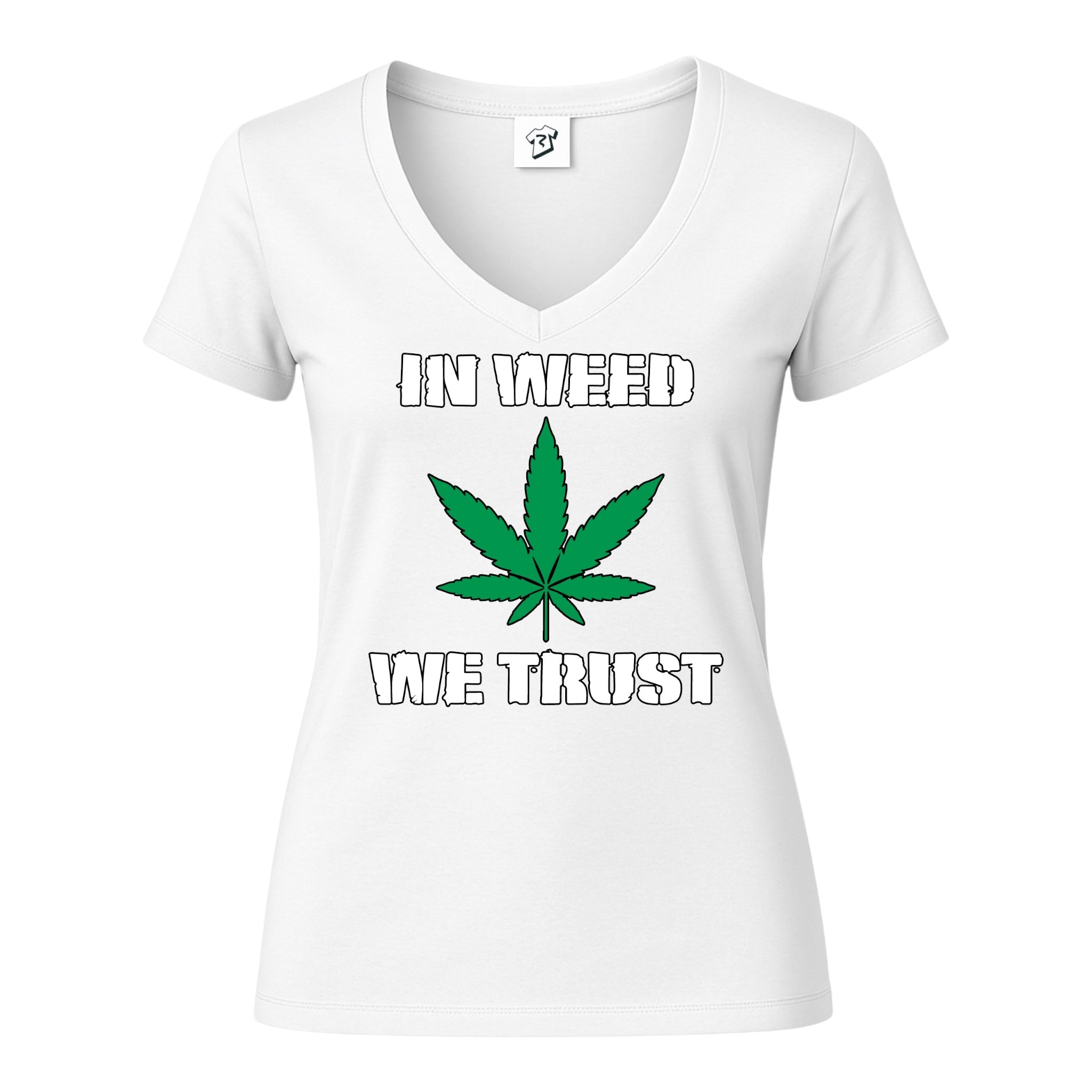In Weed We Trust - V-Neck Tee