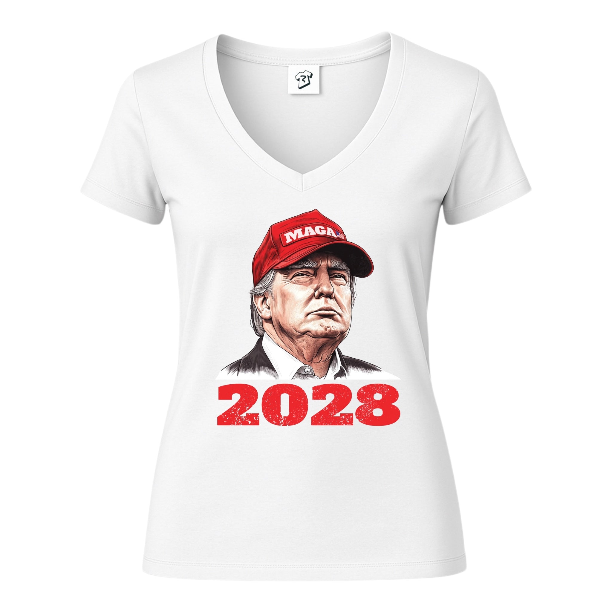 Tees Club v-neck t-shirt Trump 2028 - V-Neck Tee Black Size M detail