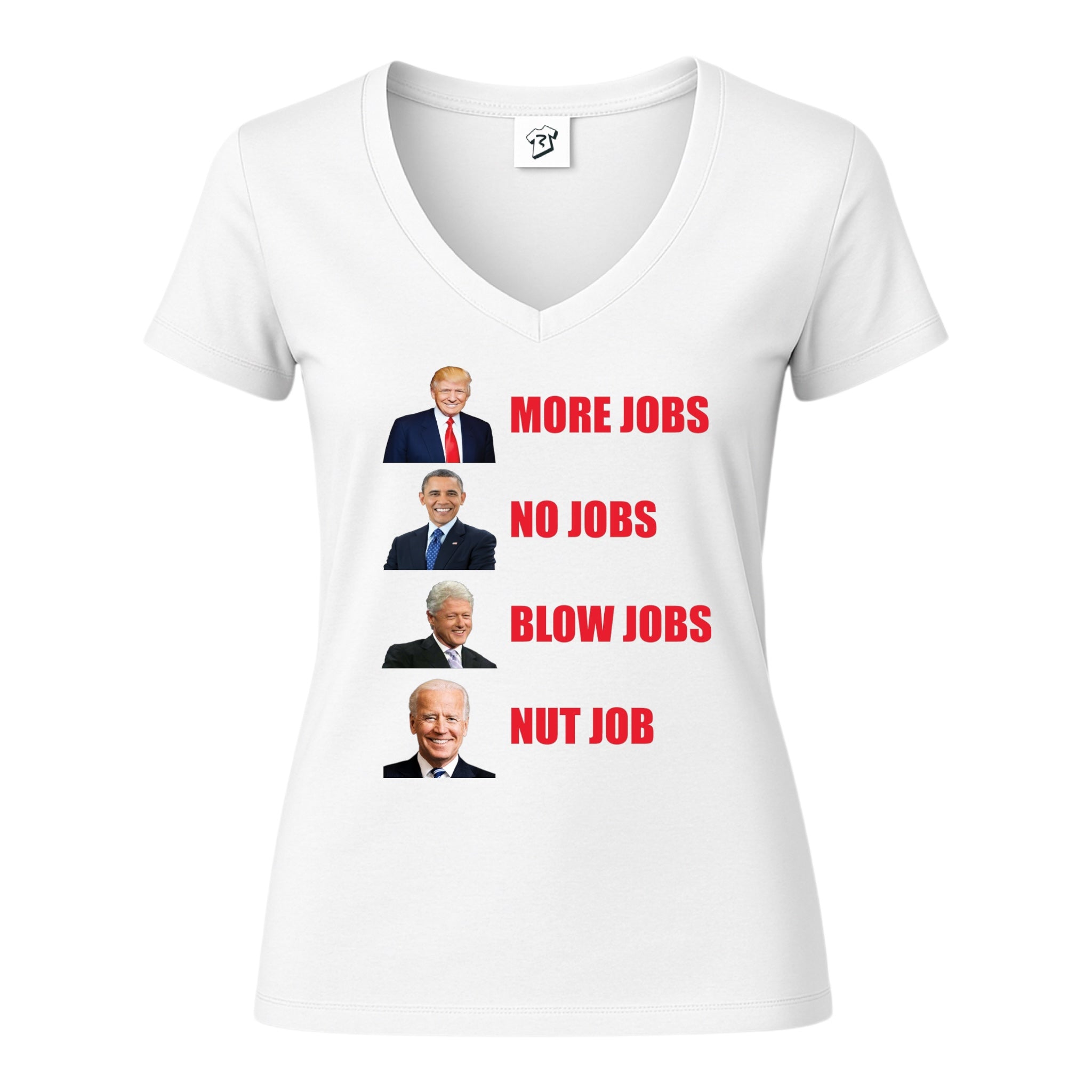 Tees Club v-neck t-shirt More Jobs No Jobs - V-Neck Tee Black Size M detail