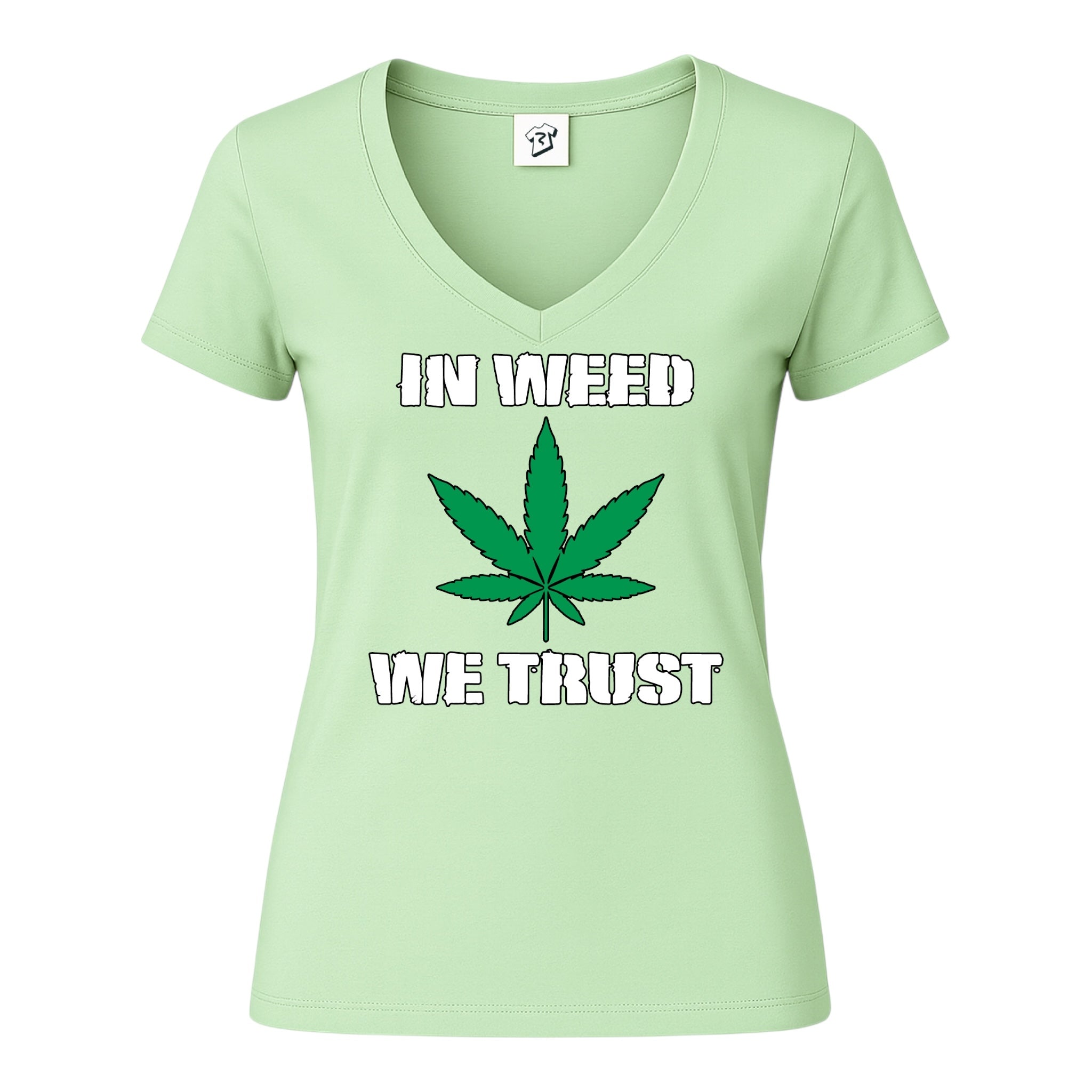 In Weed We Trust - V-Neck Tee