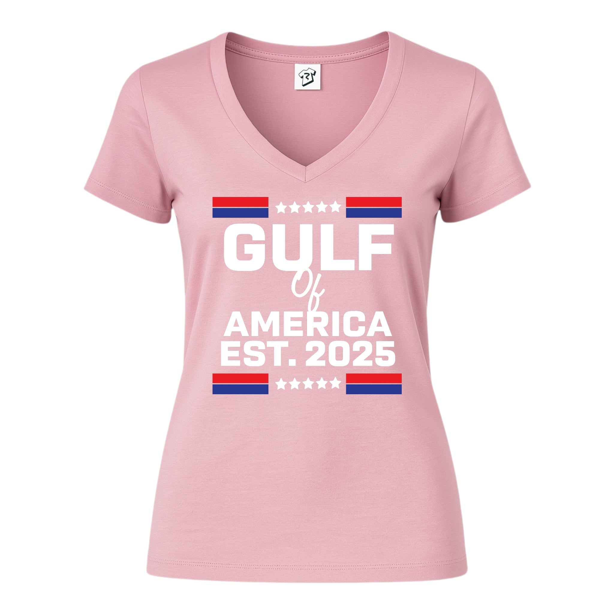 Tees Club v-neck t-shirt Gulf of America EST 2025 - V-Neck Tee Black Size S detail