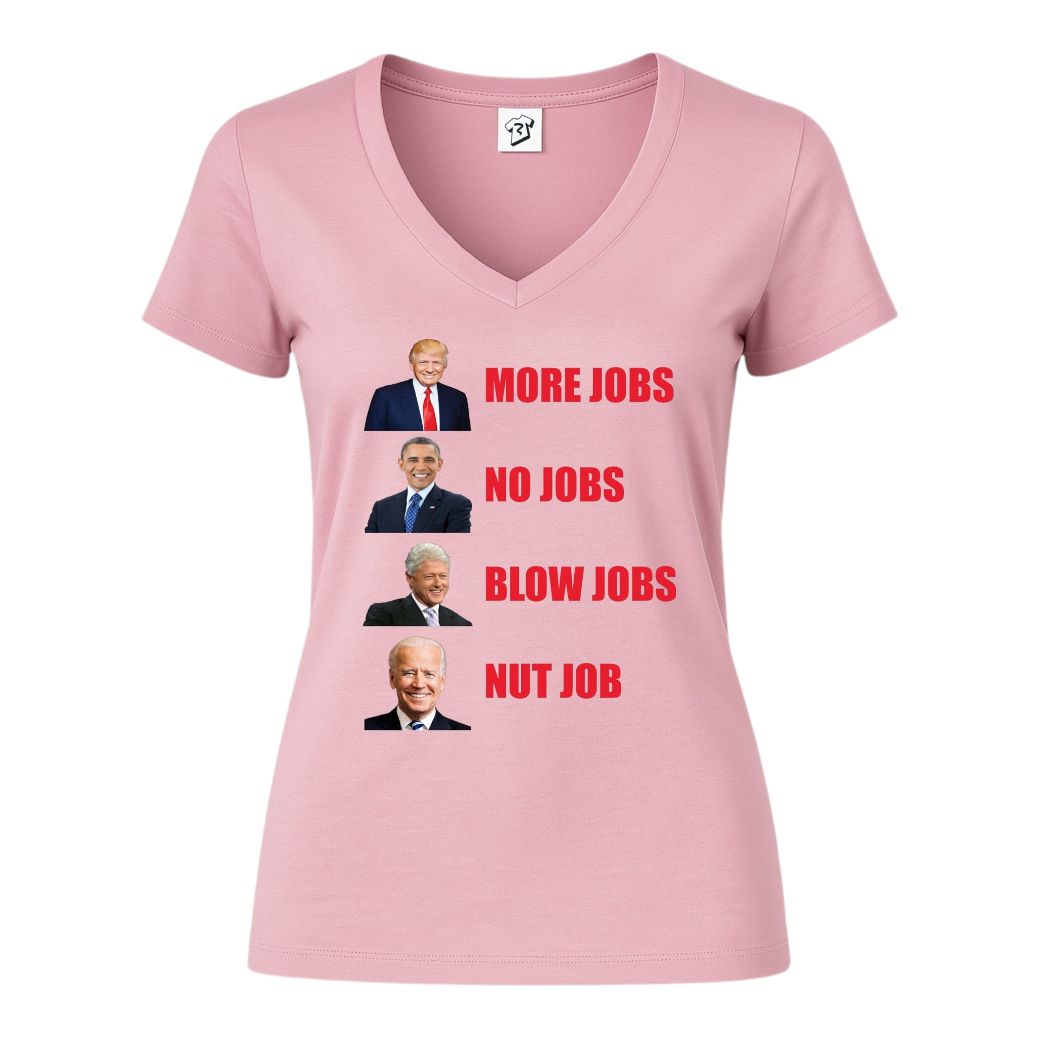 Tees Club v-neck t-shirt More Jobs No Jobs - V-Neck Tee Black Size S detail