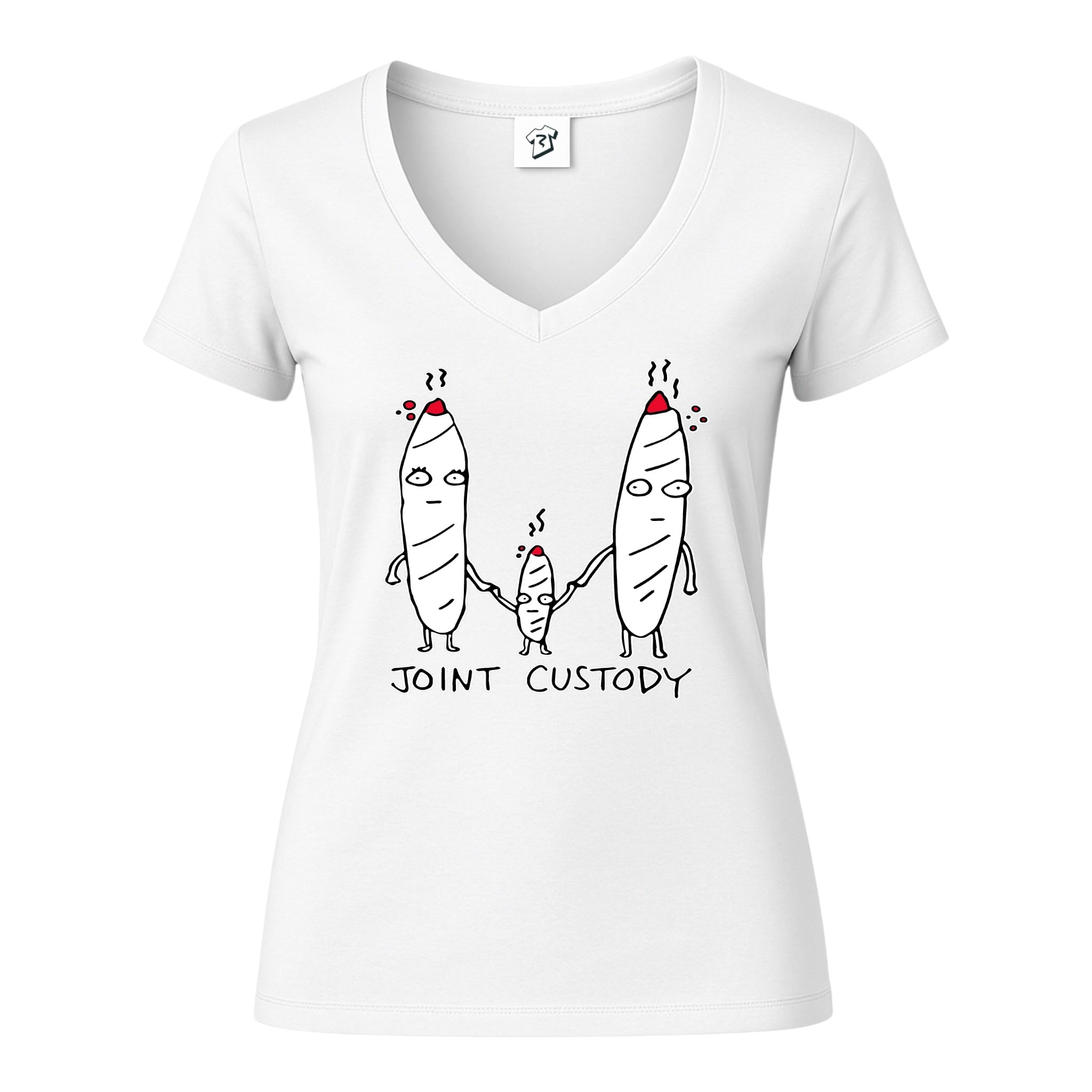 Tees Club v-neck t-shirt Joint Custody - V-Neck Tee Black Size S detail