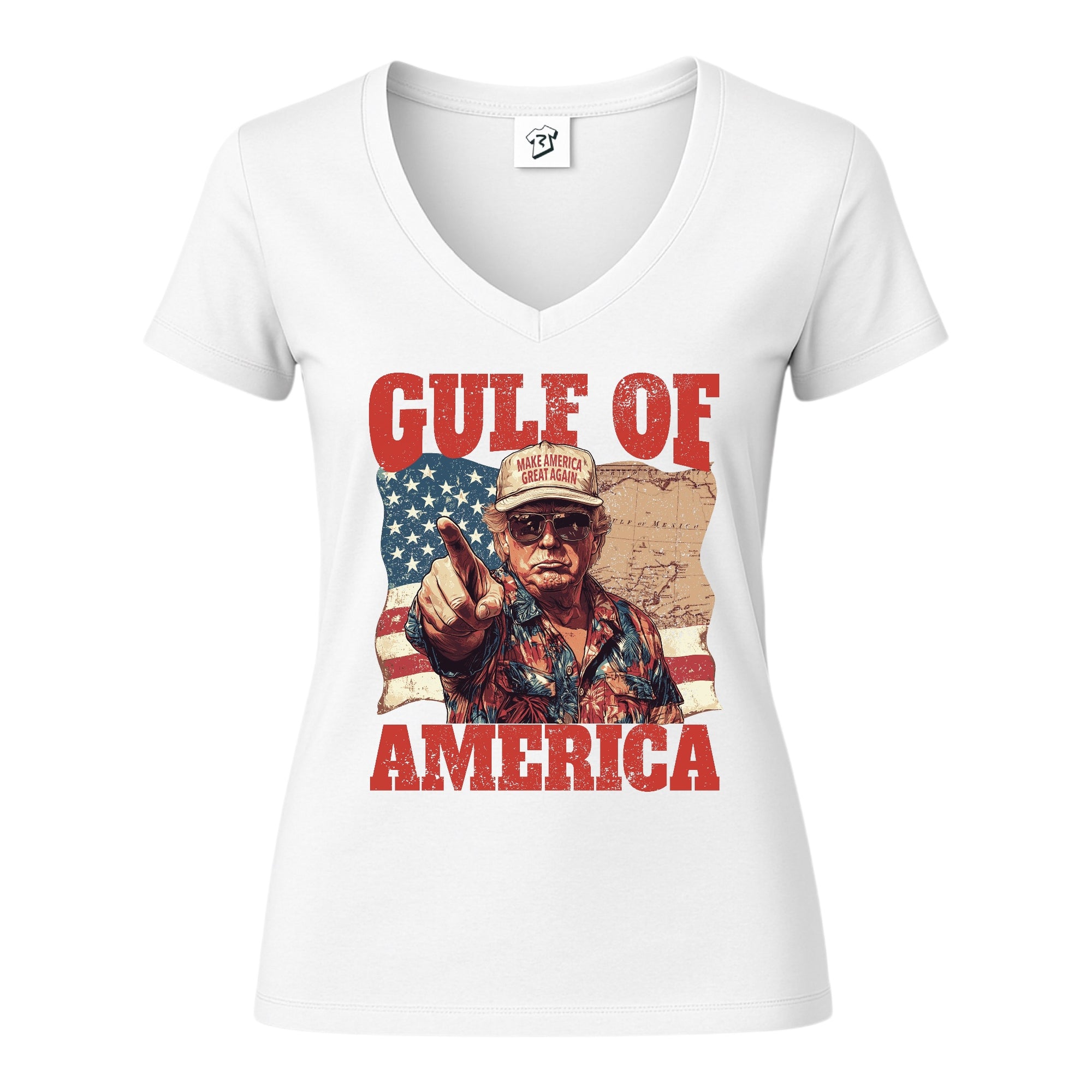 Tees Club v-neck t-shirt Gulf of America Jimmy Buffett - V-Neck Tee Black Size XS front view