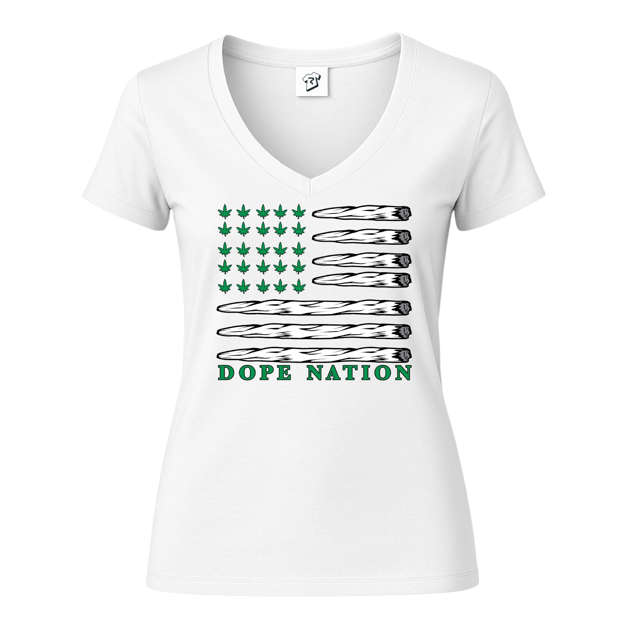 Tees Club v-neck t-shirt Dope Nation - V-Neck Tee Black Size XS front view