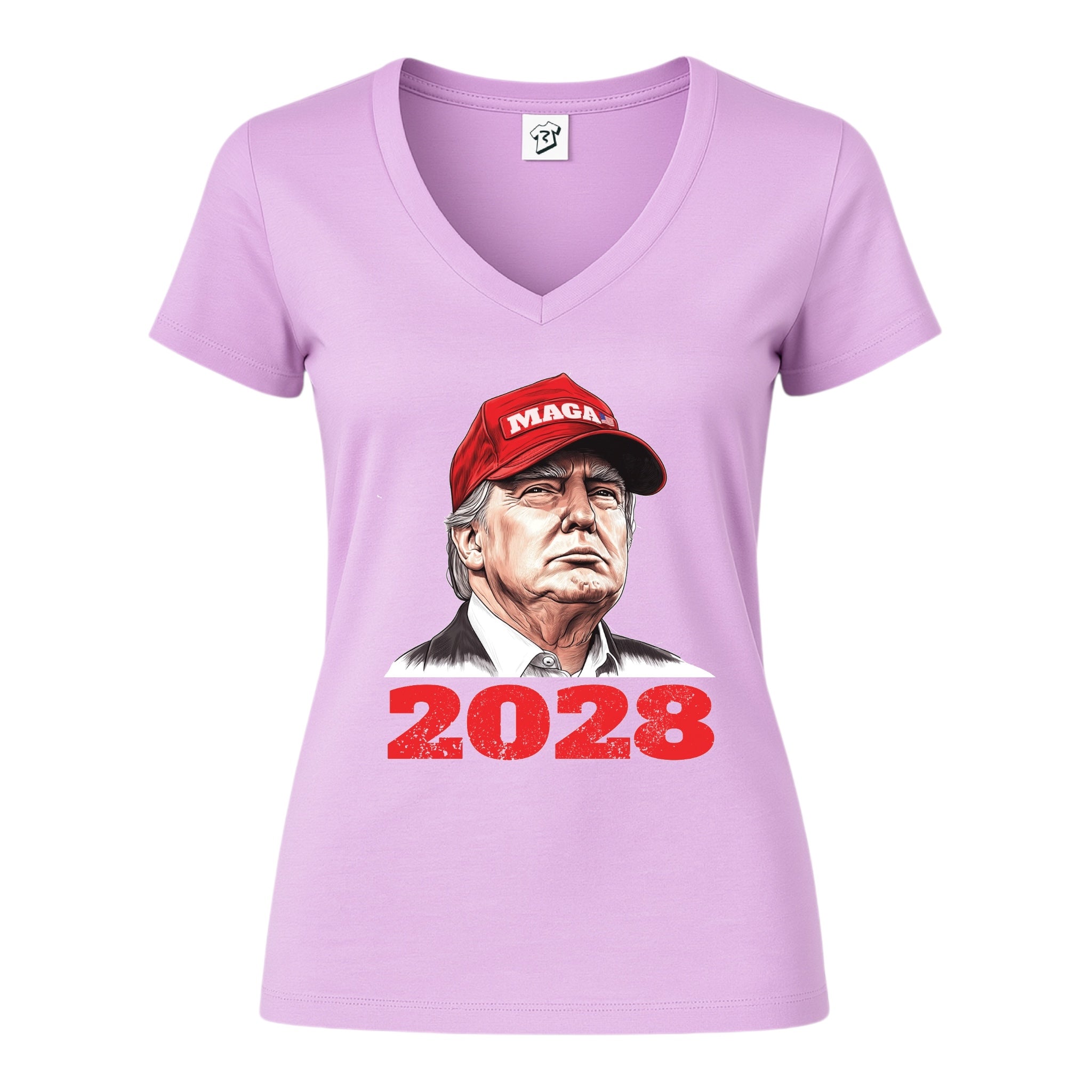 Tees Club v-neck t-shirt Trump 2028 - V-Neck Tee Black Size S detail