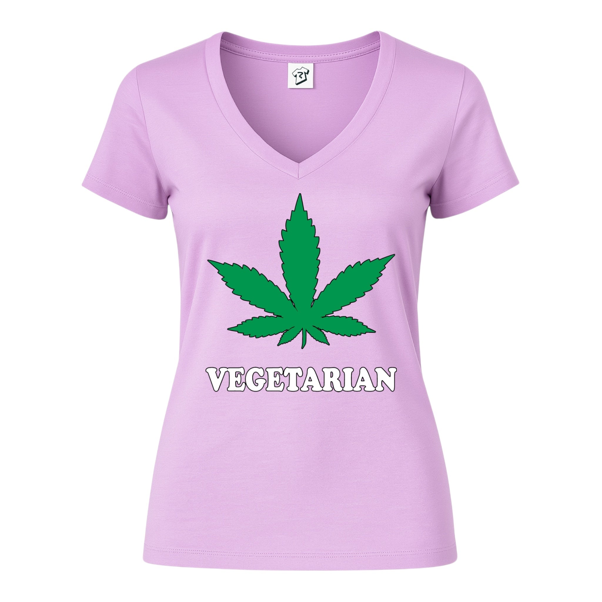 Vegetarian V Neck Tee Graphic Design