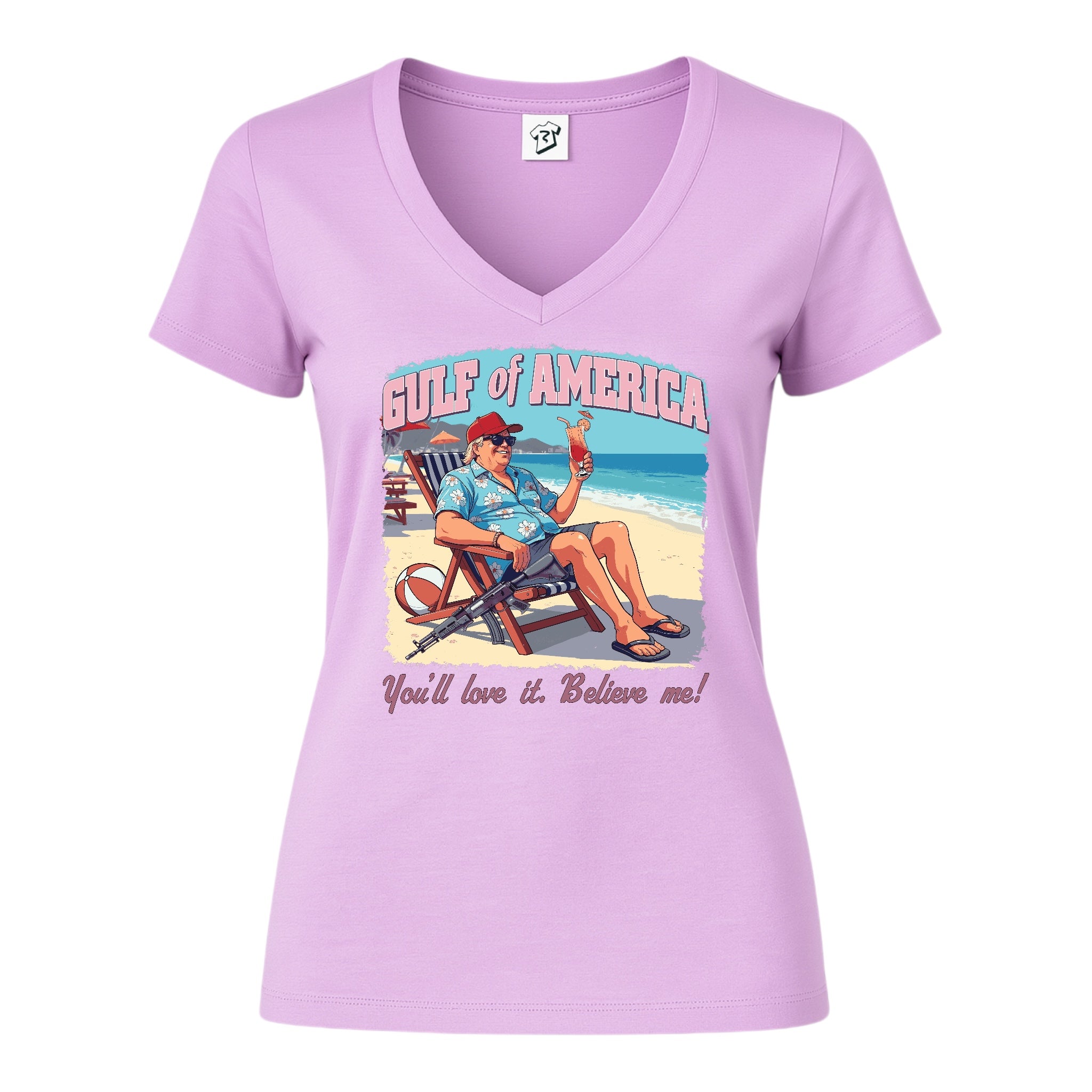 Tees Club v-neck t-shirt Gulf of America You'll Love It Believe Me - V-Neck Tee Black Size S detail