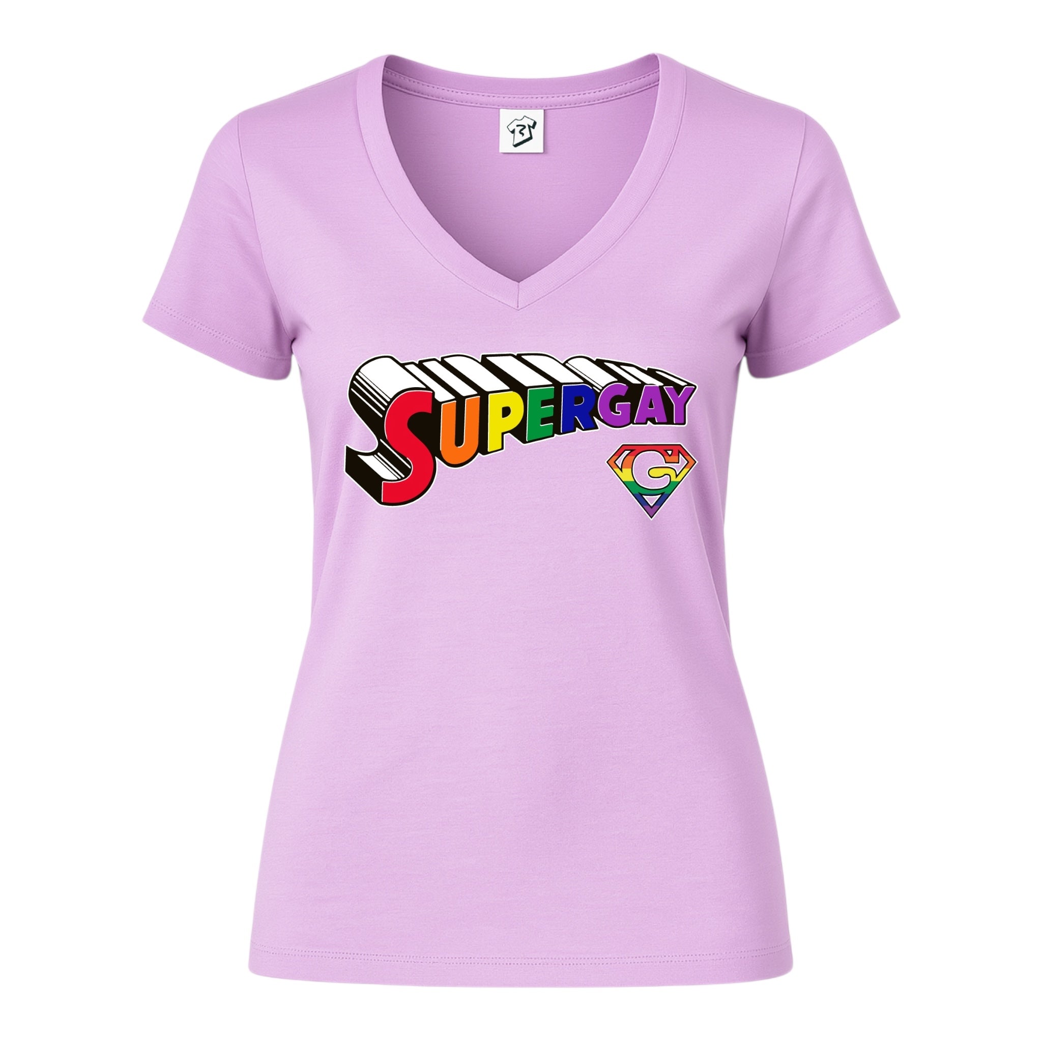 Tees Club v-neck t-shirt Supergay - V-Neck Tee Black Size S detail
