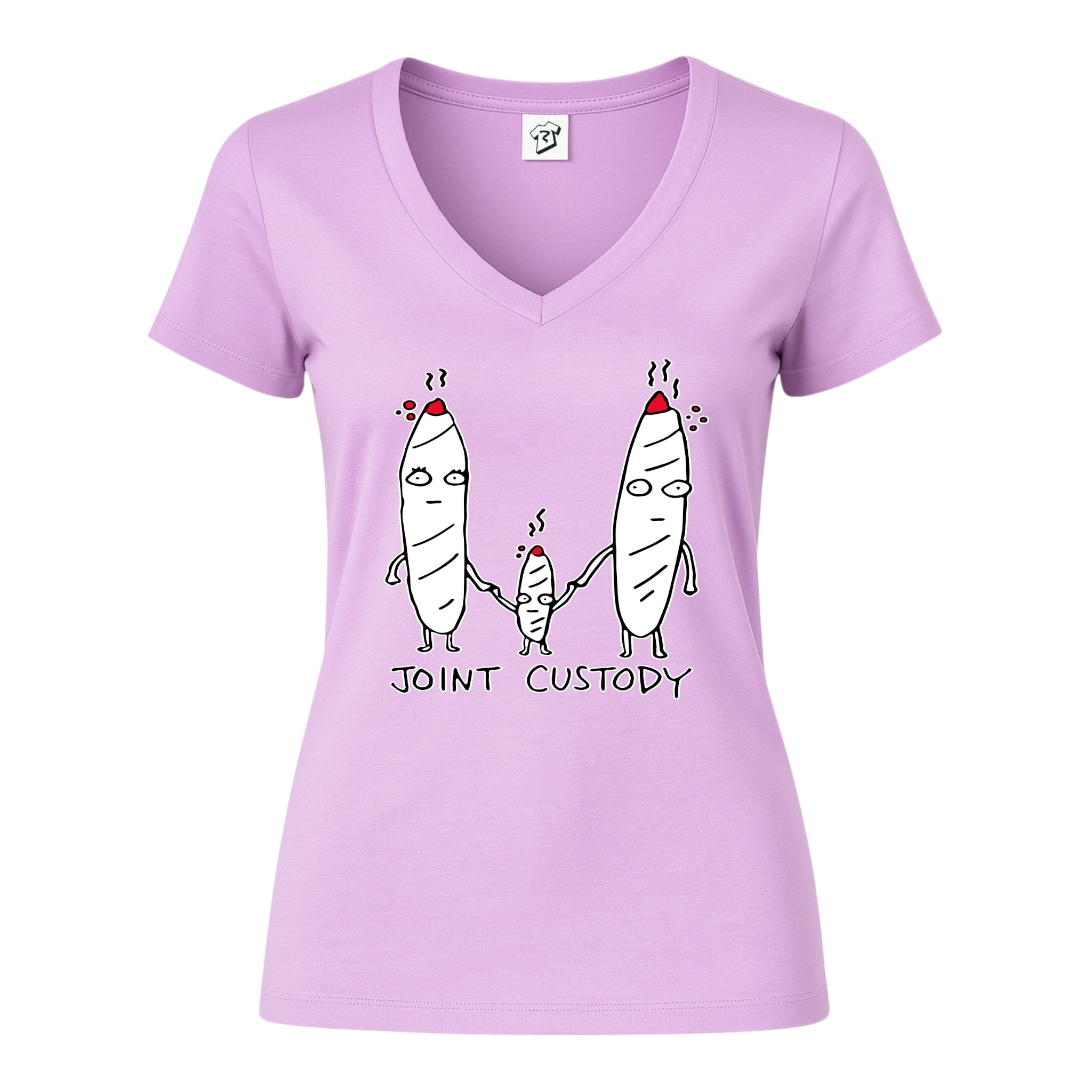 Tees Club v-neck t-shirt Joint Custody - V-Neck Tee Black Size S detail