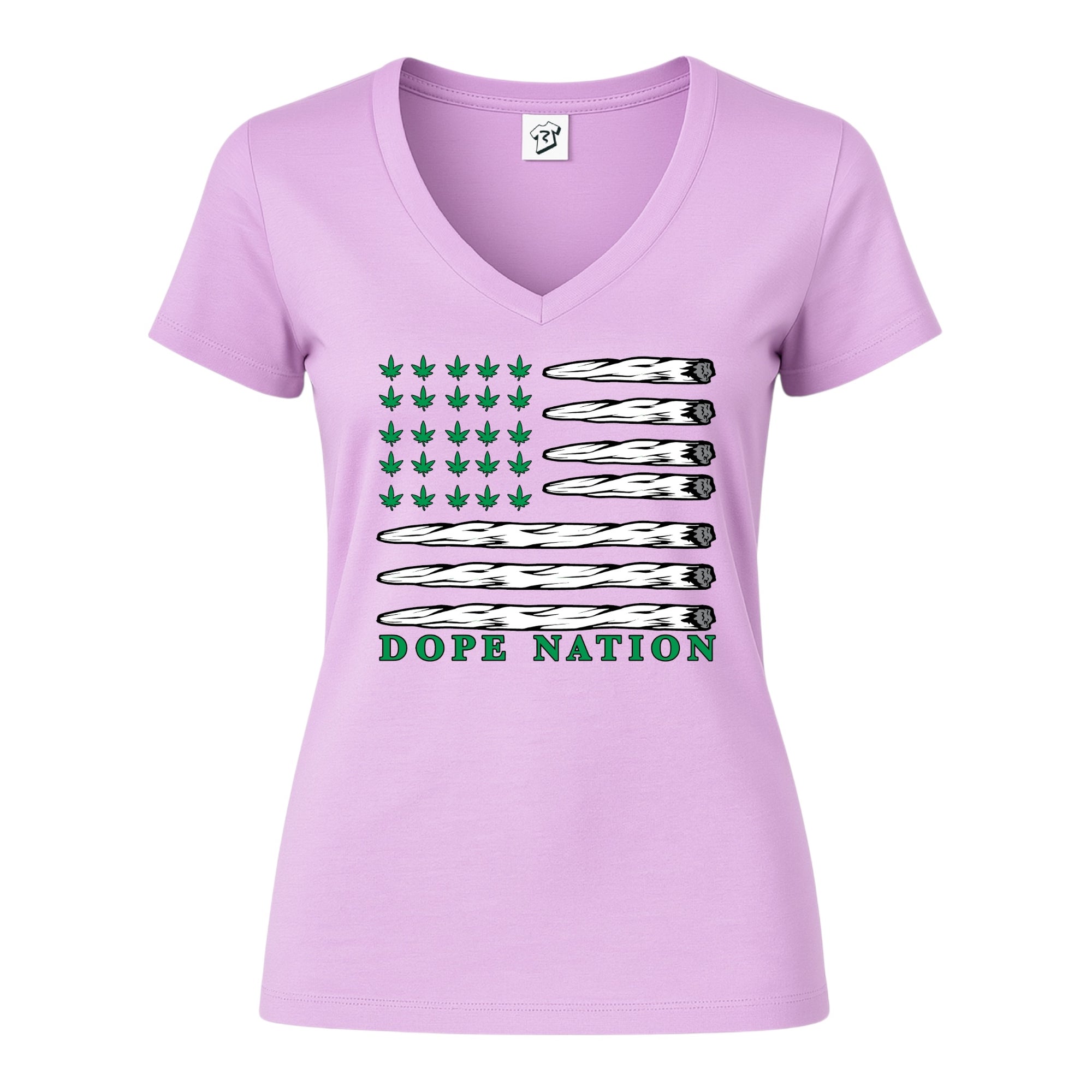 Tees Club v-neck t-shirt Dope Nation - V-Neck Tee Black Size XS back view