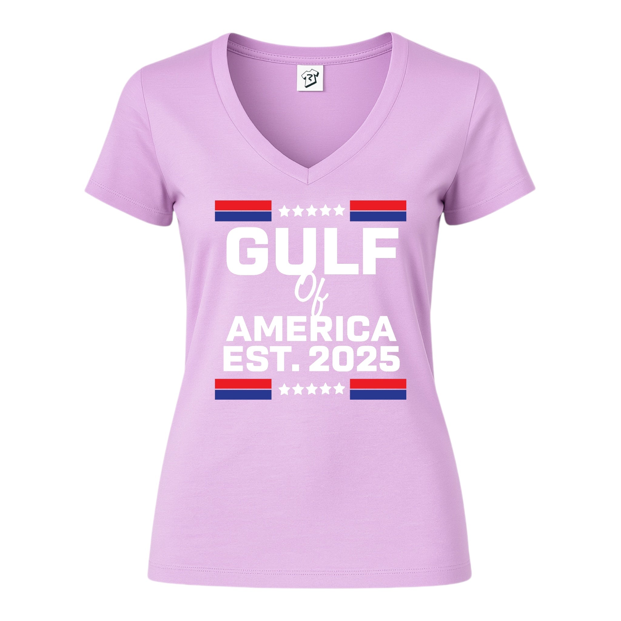 Tees Club v-neck t-shirt Gulf of America EST 2025 - V-Neck Tee Black Size S detail