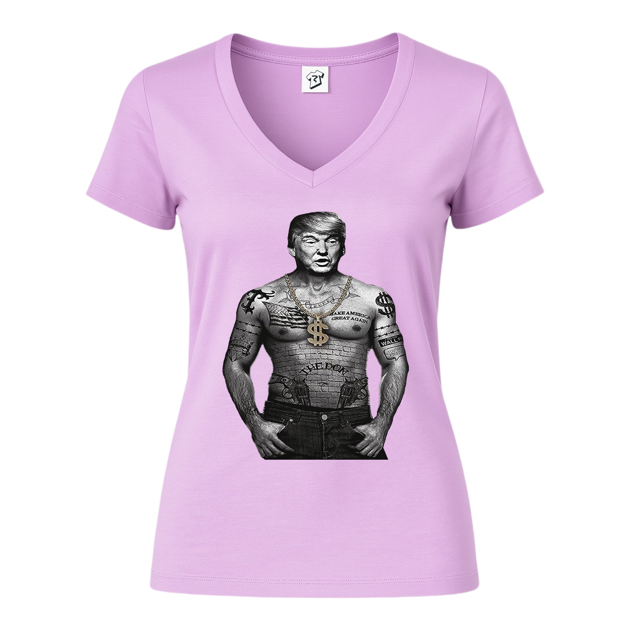 Tees Club v-neck t-shirt Trump Tattooed - V-Neck Tee Black Size S detail